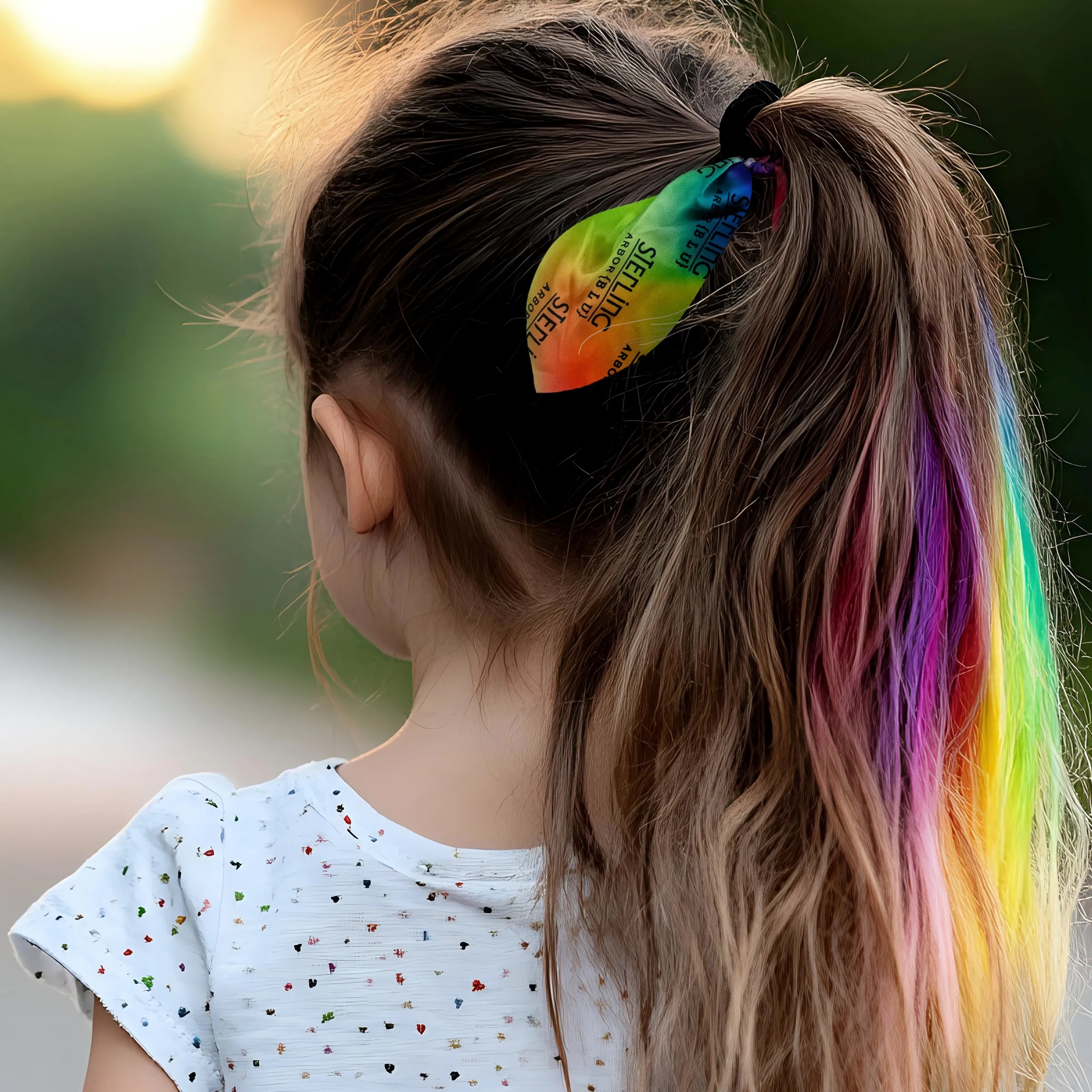 Shiny Full Color Bow Hair Tie 4