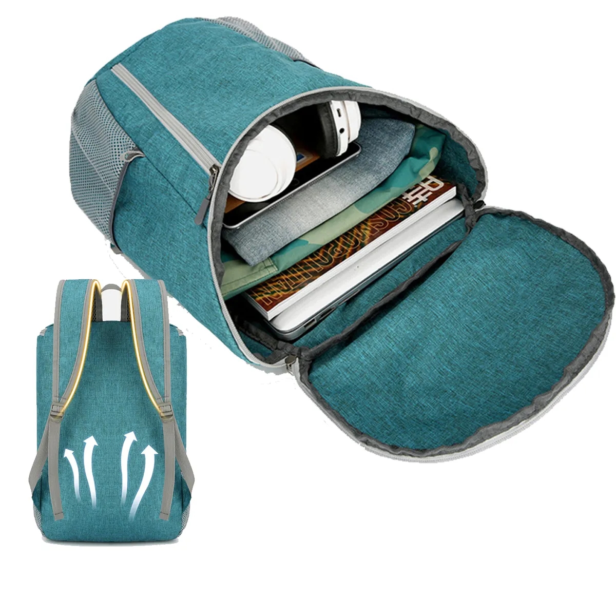 Multiple Colors Lightweight Foldable Travel 30L Backpack 5