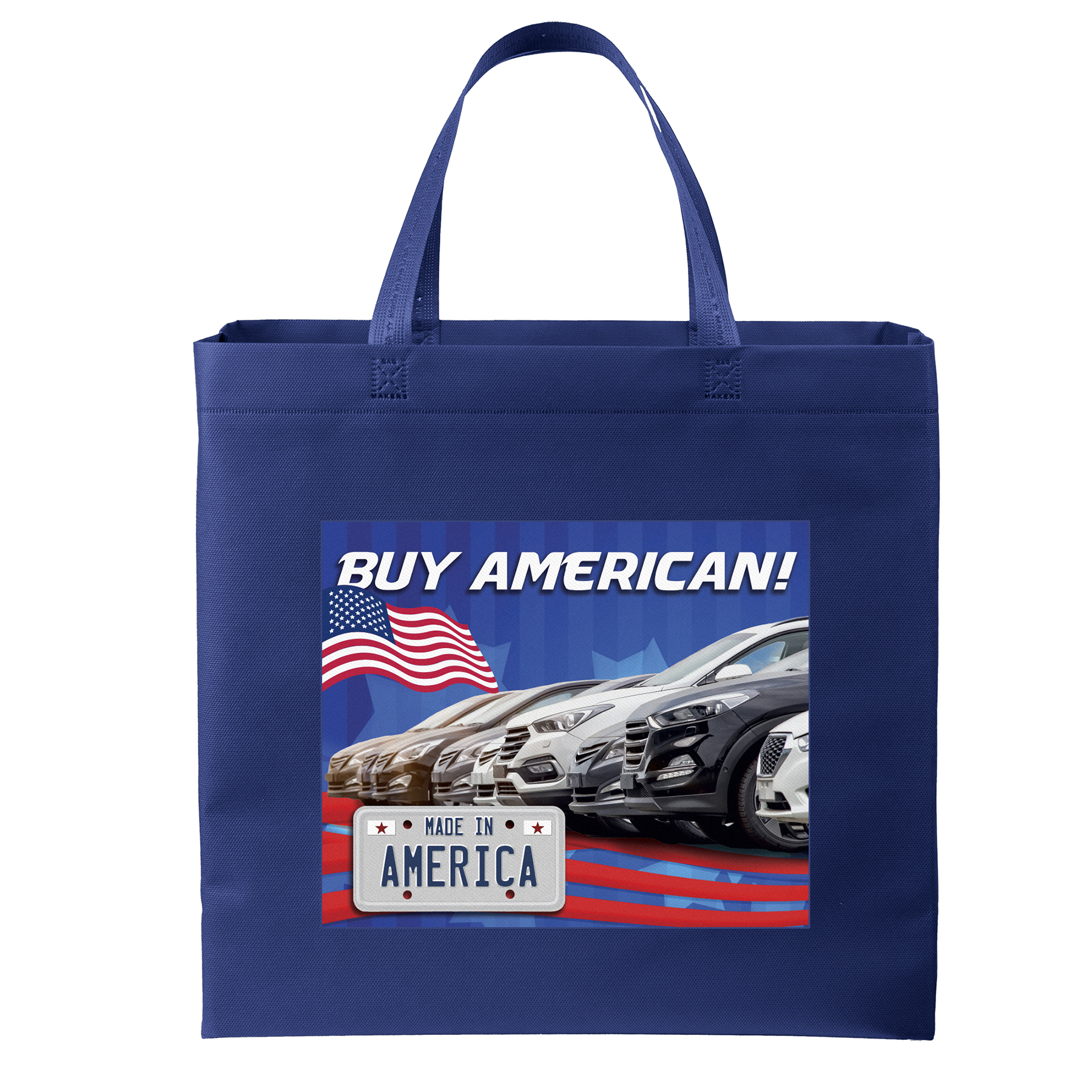 Patriot™- USA Made Non-Woven Tote - ColorVista, custom non-woven bag with logo imprint 7