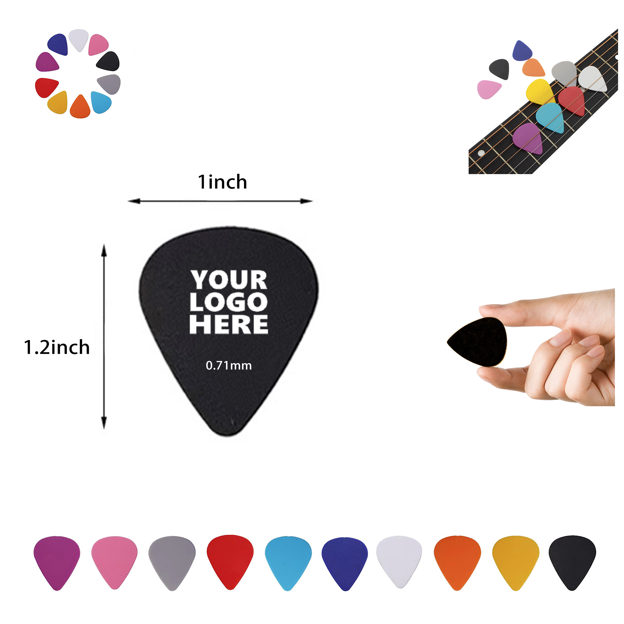 0.71mm Guitar Pick MOQ100 1
