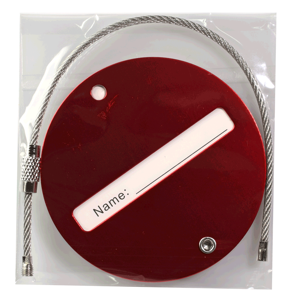 Texture Tone® Aluminum Round Luggage Tag 4