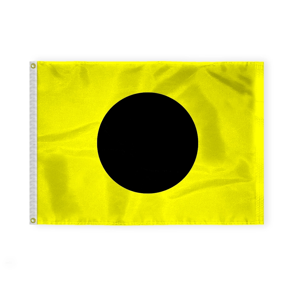 2.5'x3.3' Nylon Yellow with Black ball Beach Safety Flag 1