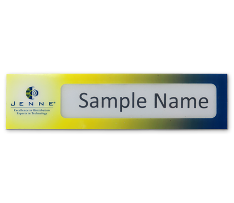 The Plato full color reusable name plate. 2"x8" 2