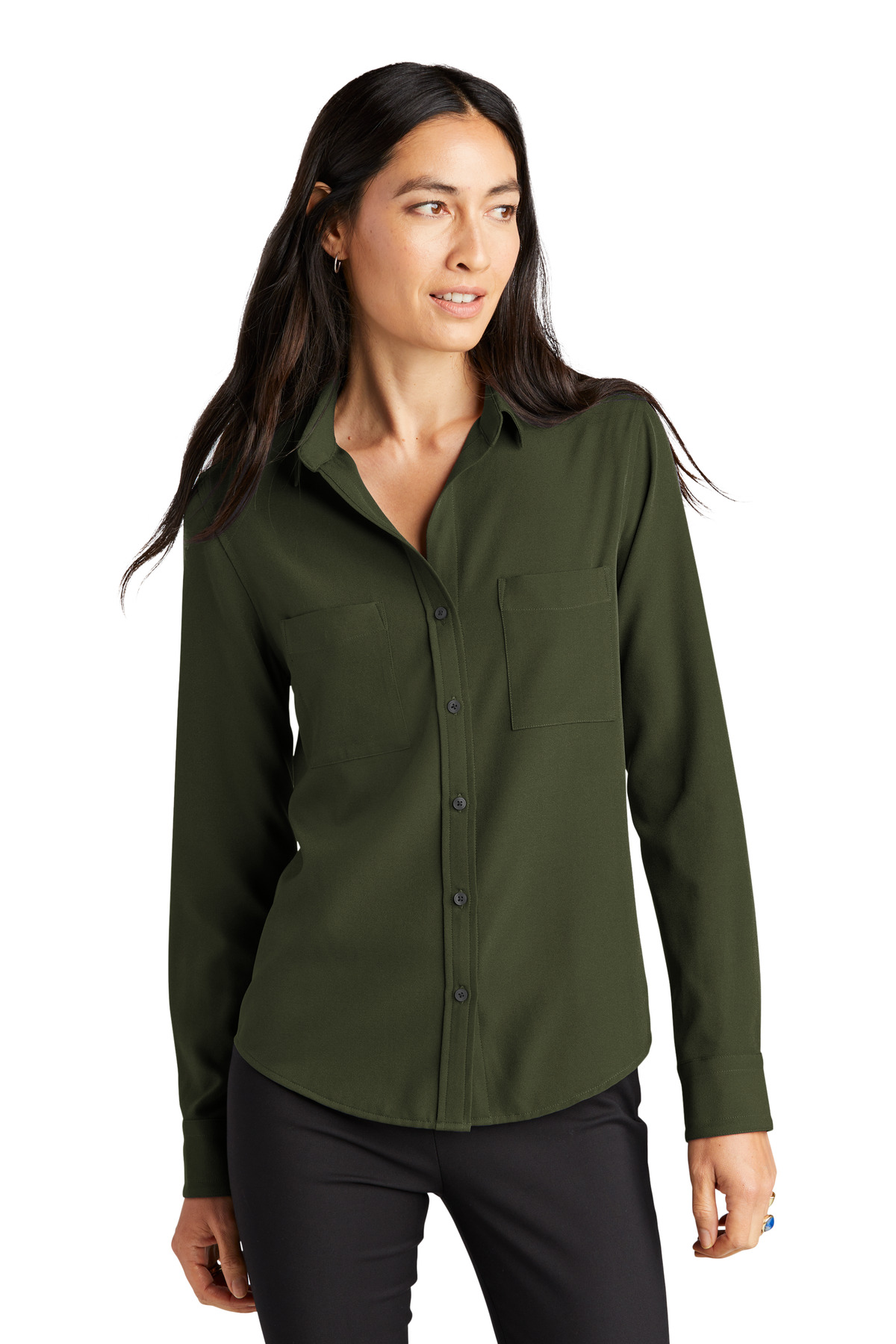 Mercer+Mettle Women's Stretch Crepe Long Sleeve Camp MM2013 28