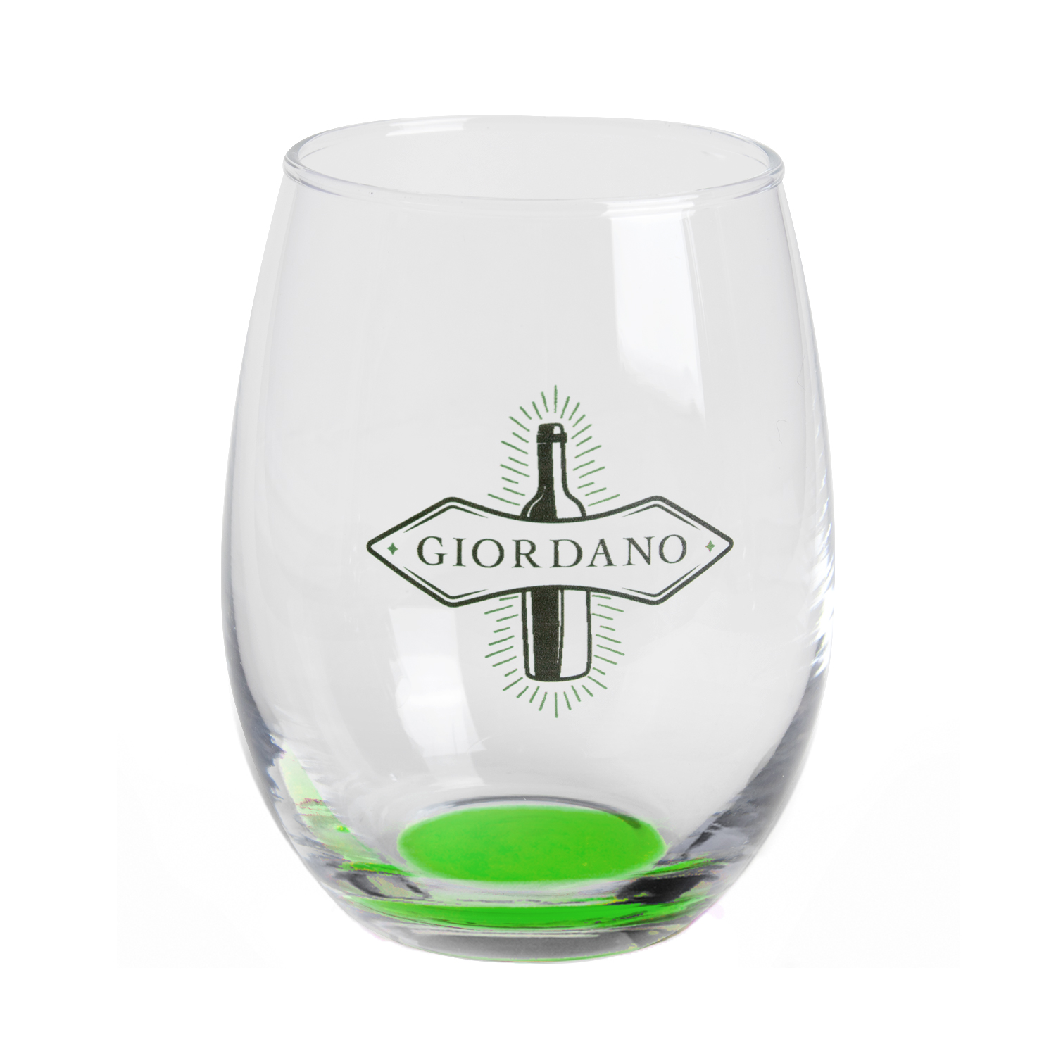 9 oz. Tulip Stemless Wine Glass (2 Color Imprint) 9