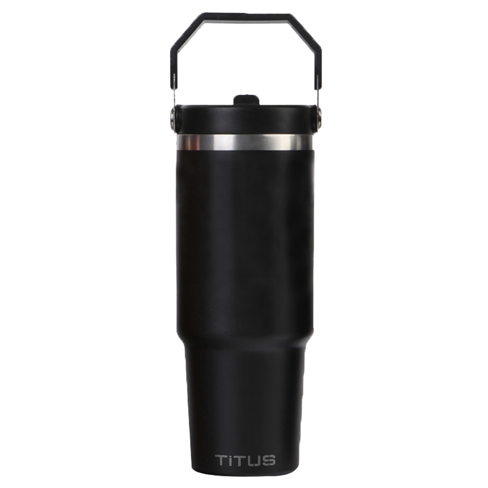 TiTUS® 30 oz Flip Straw Tumbler & 12 oz Insulated Mug Premium Gift Set