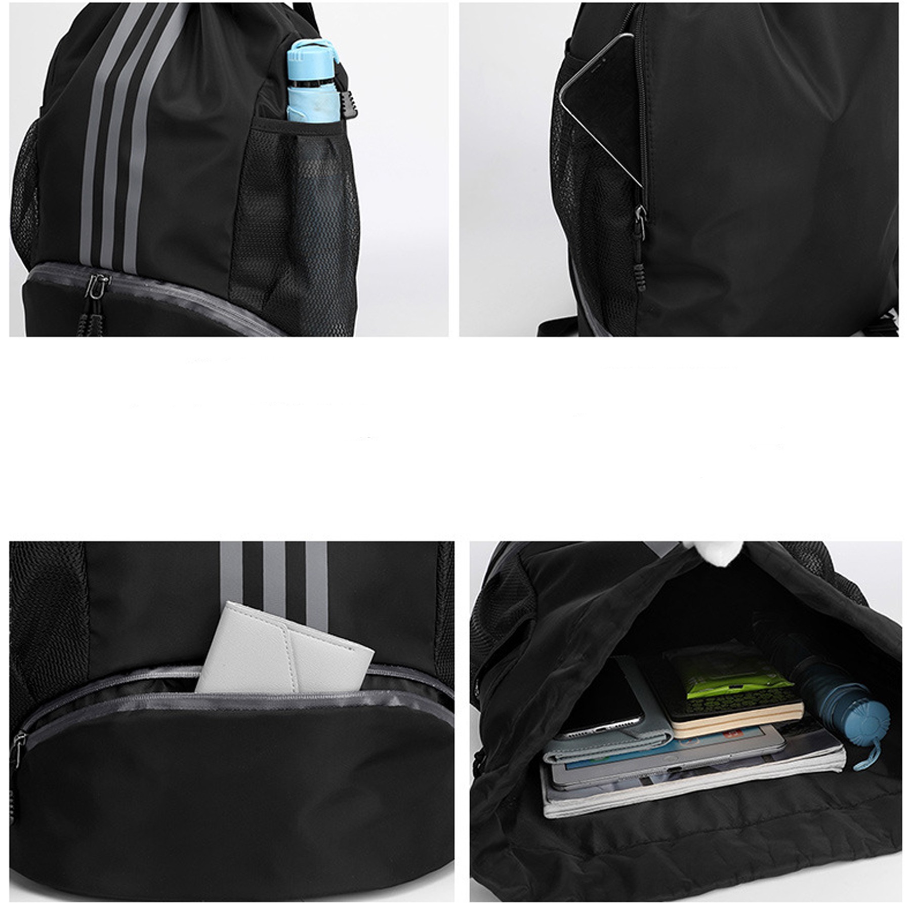 Oxford Waterproof Drawstring Backpack Sports Gym Bag 3