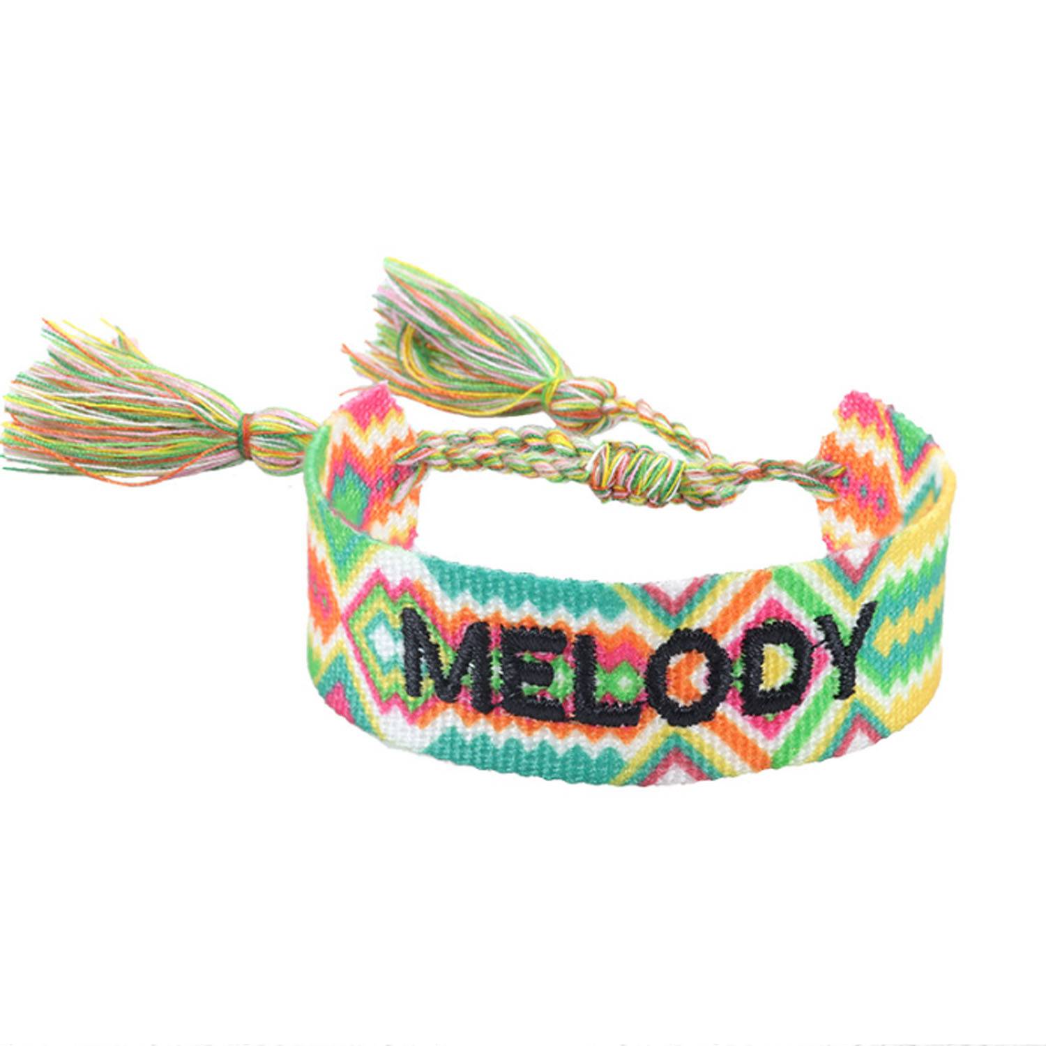 Handmade Embroidered Tassel Adjustable Bracelet 11