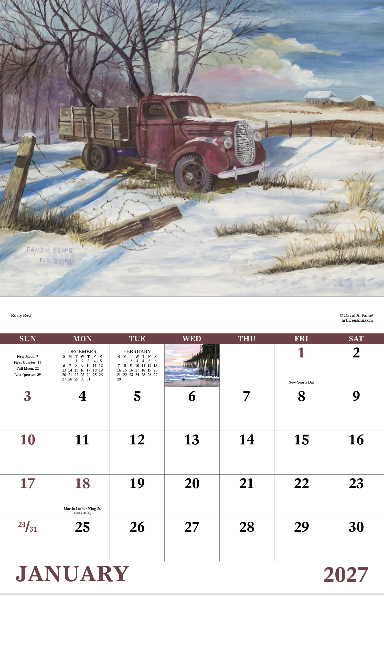 Good Value™ Scenic Memories - Stapled Calendar 48