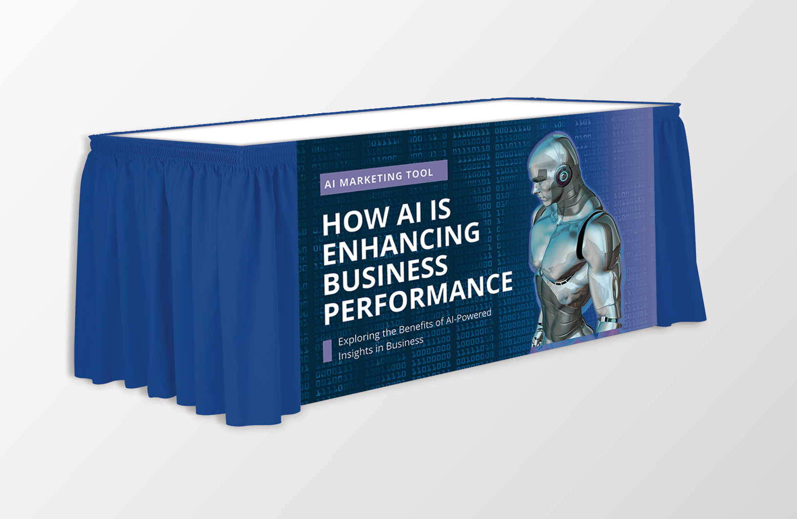 17' Shirred Table Skirt, Front Panel Print 51