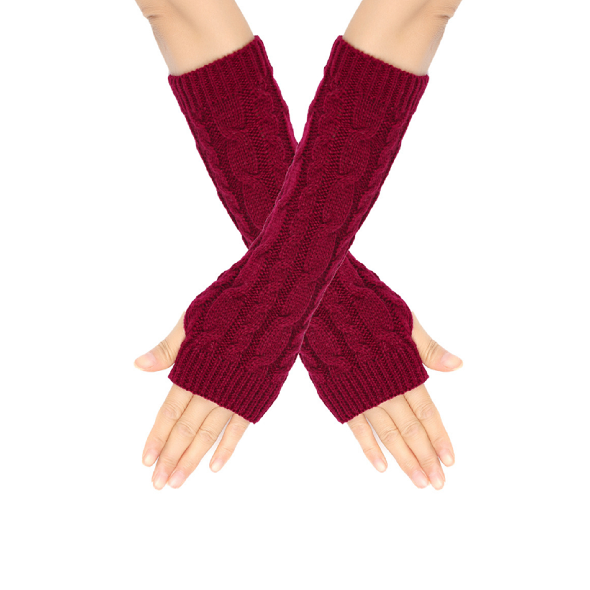 Stylish Winter Knitted Fingerless Gloves 10