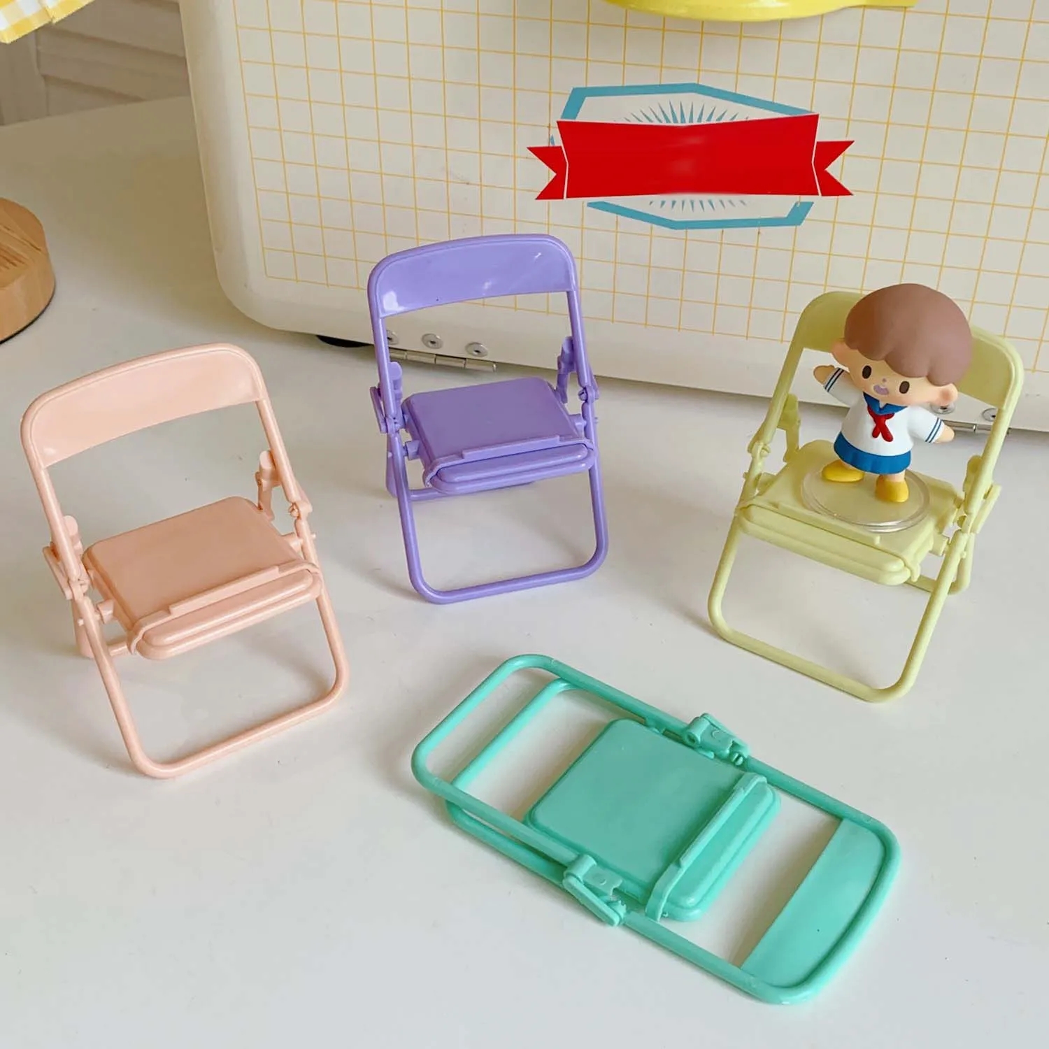 Mini Cute Chair phone holder foldable 3