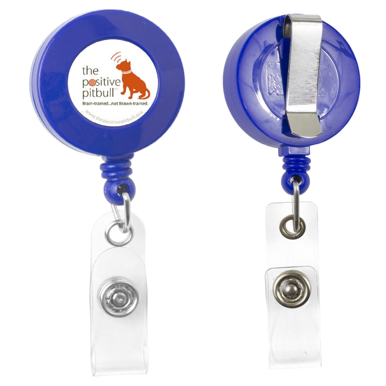 "Lorain VL" 30" Cord Round Retractable Badge Reel and Badge Holder with Metal Slip Clip Attachmement 7