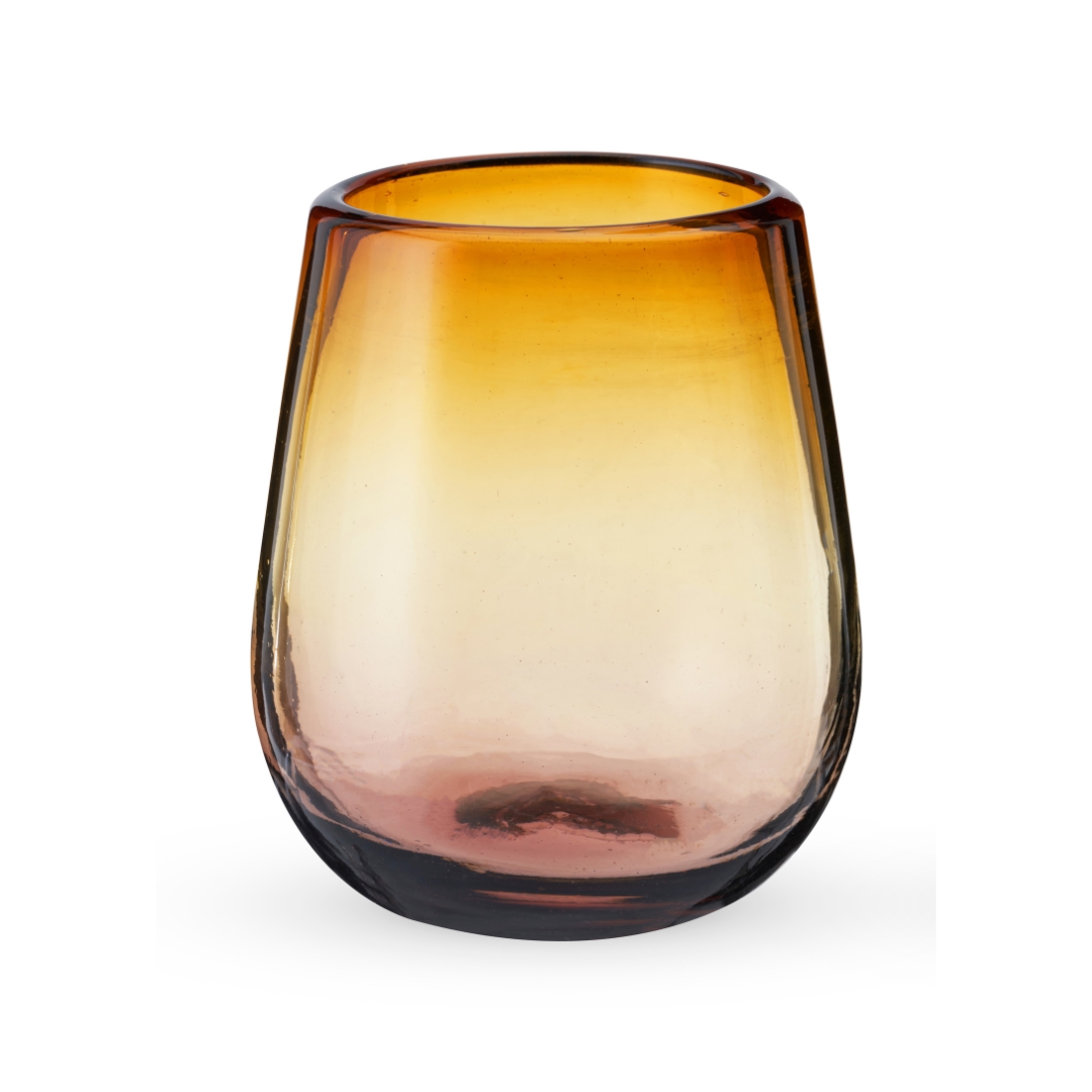 Twine Living® El Ocaso Stemless Recycled Wine Glass, set of 2 2