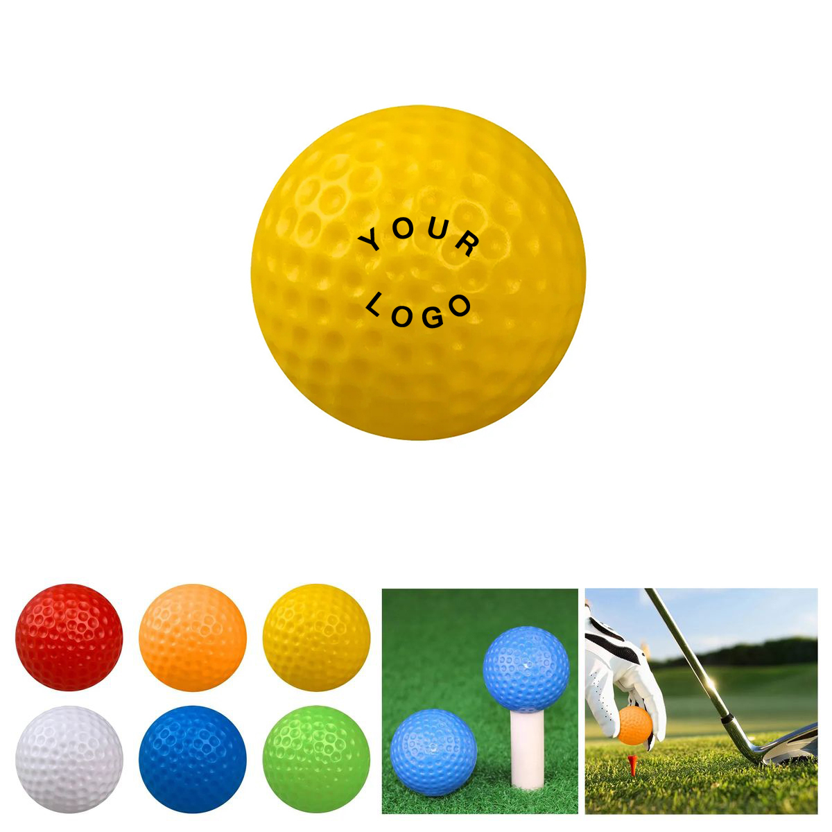 Recreational Use Rubber Golf Balls in Assorted Colors 5