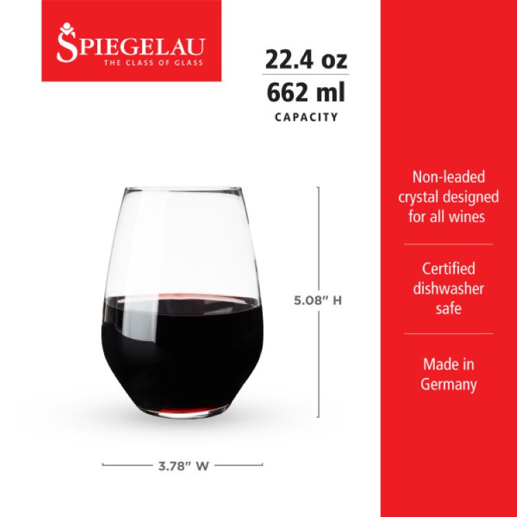 Spiegelau Authentis 22.4 oz All Purpose Tumber XXL, set of 4 4