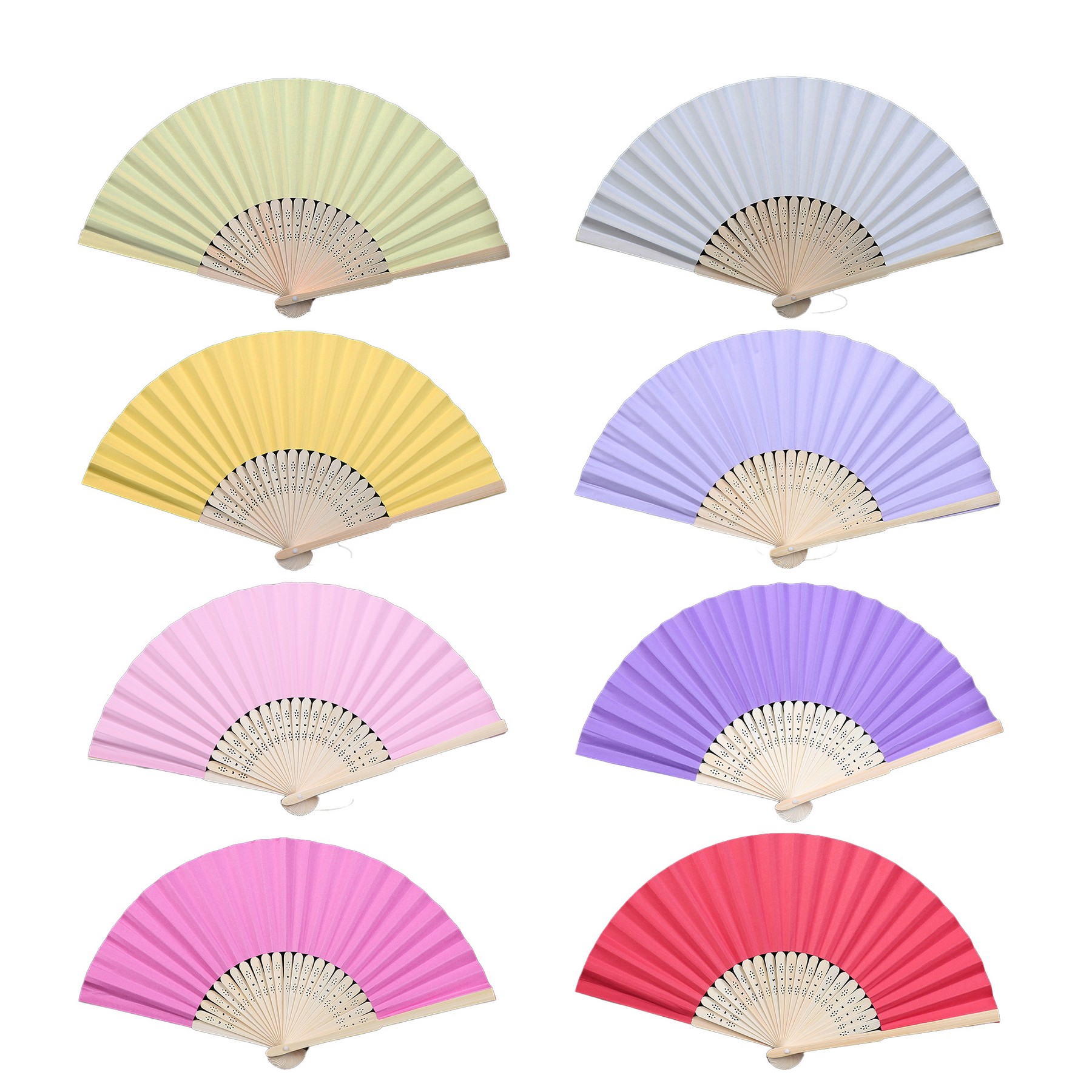 Folding Bamboo Cloth Hand Fan 2