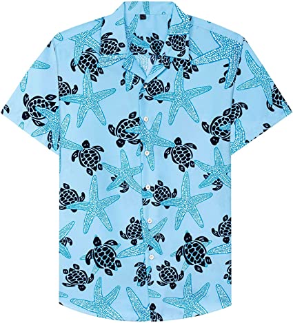 100% Polyester Regular Fit Short Sleeve Casual Hawaiian Shirt for Men 9