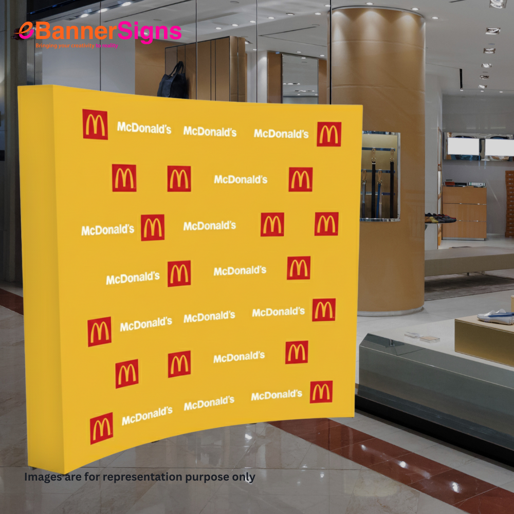 Step & Repeat Fabric Pop Up Curved Display (Graphics + Hardware) 3
