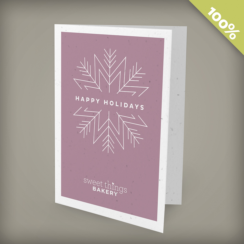 Modern Snowflake Business Holiday Cards 4