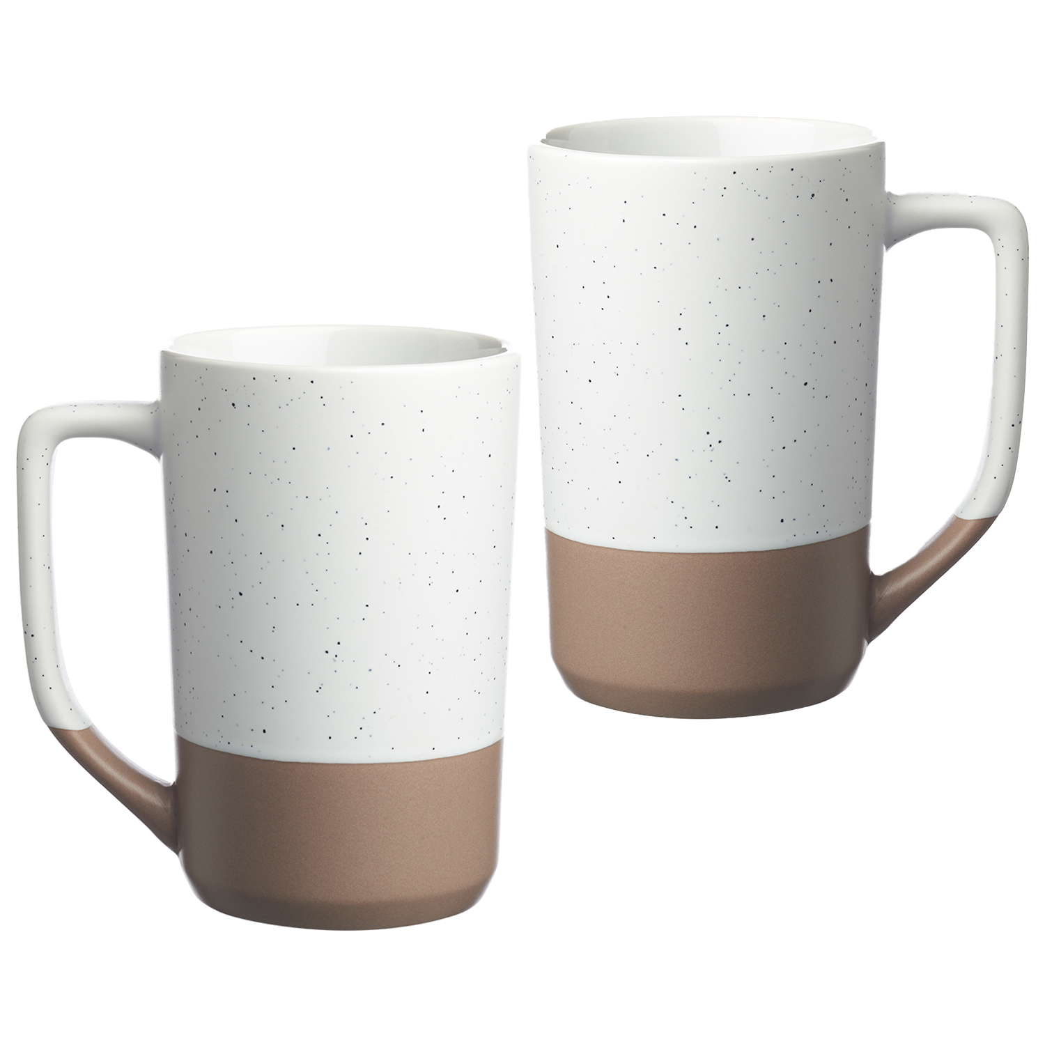 Two-Tone Ceramic Mug with Speckled Glaze, 17 oz. 4
