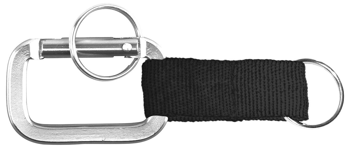 Square Shaped Carabiner with Strap and Key Ring 2