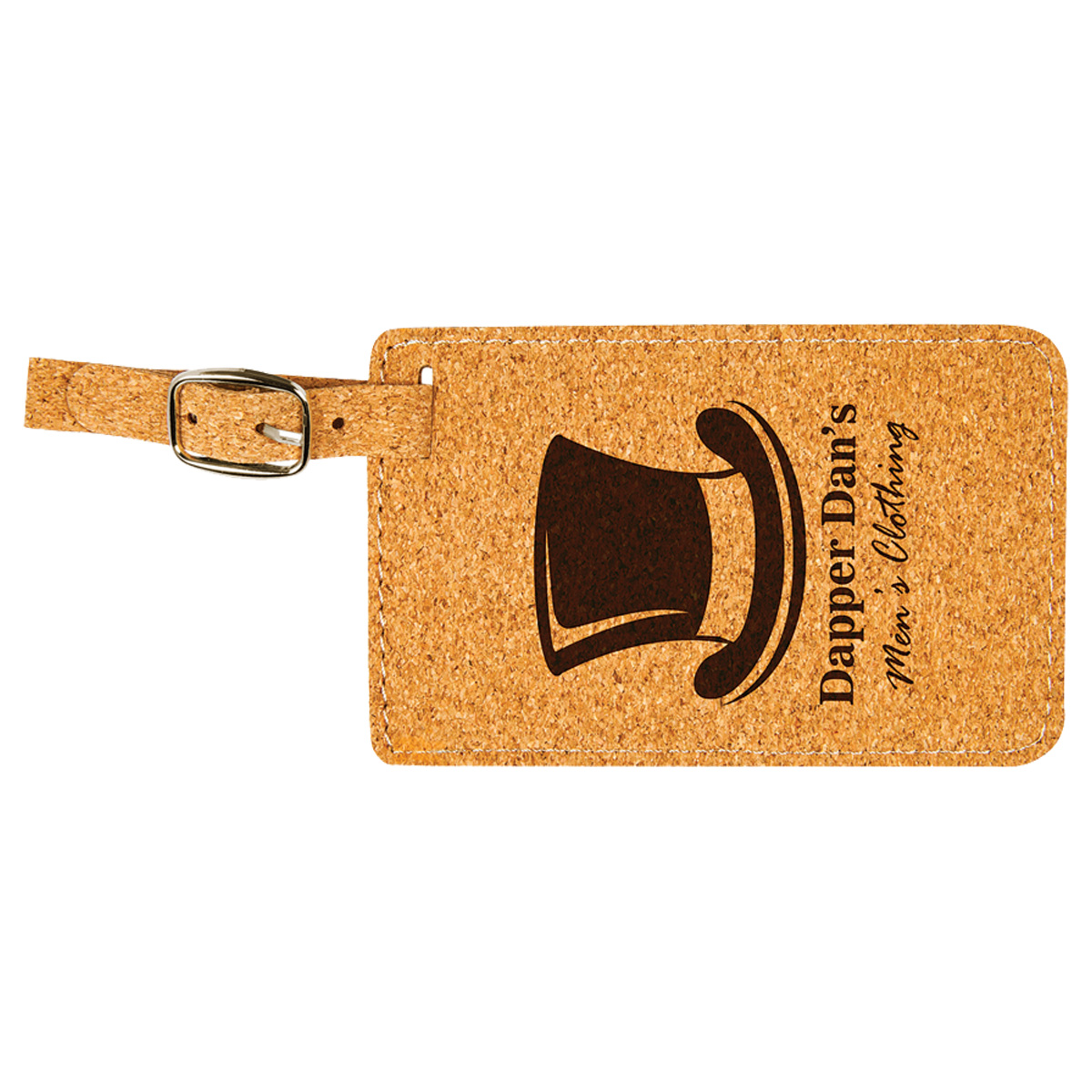 Agglomerated Cork Luggage Tag