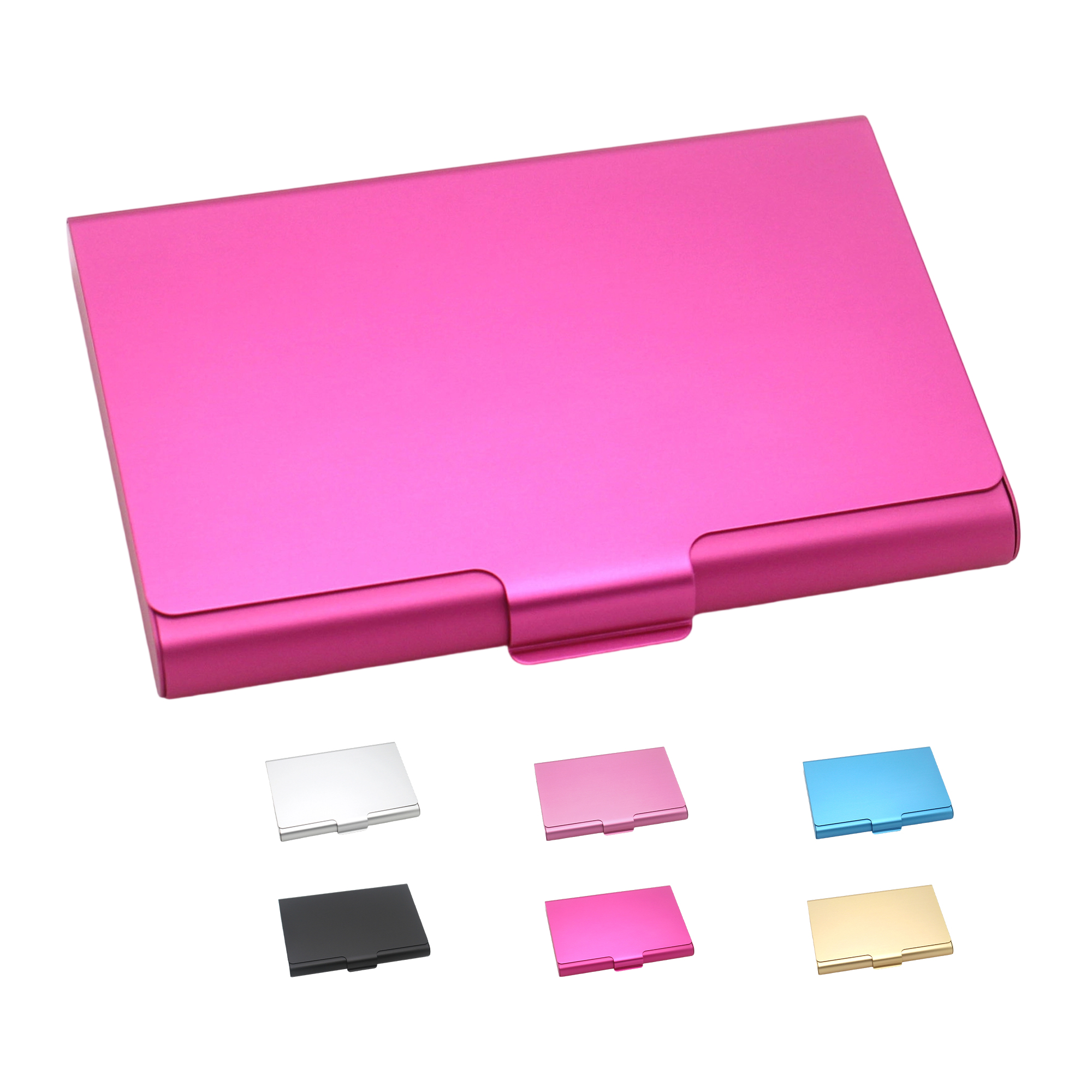 Aluminum Alloy Slim Business Card Case Pocket Size With Snap Lid 2