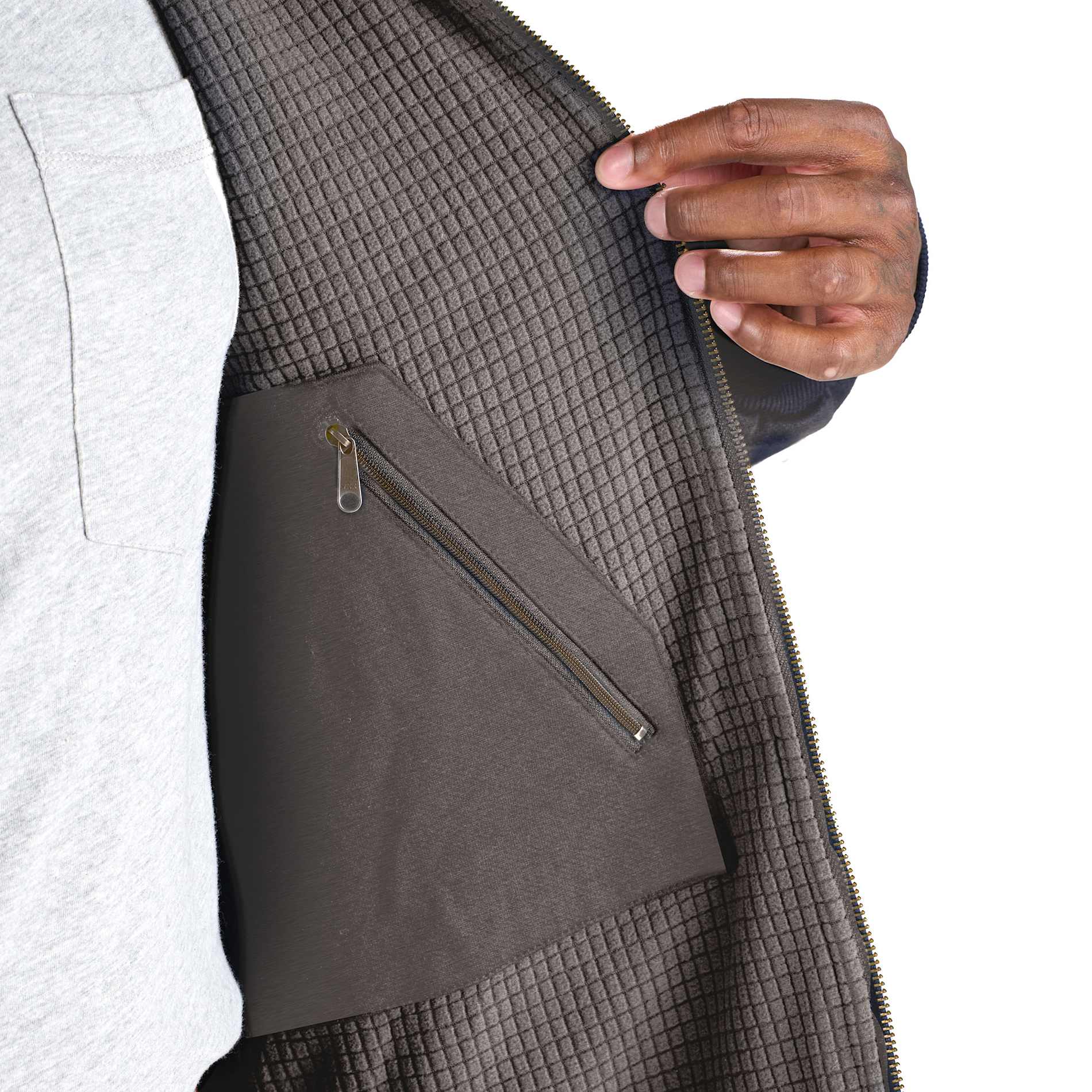 Berne Heritage Grid Fleece-Lined Zip Sweatshirt - Men's 67
