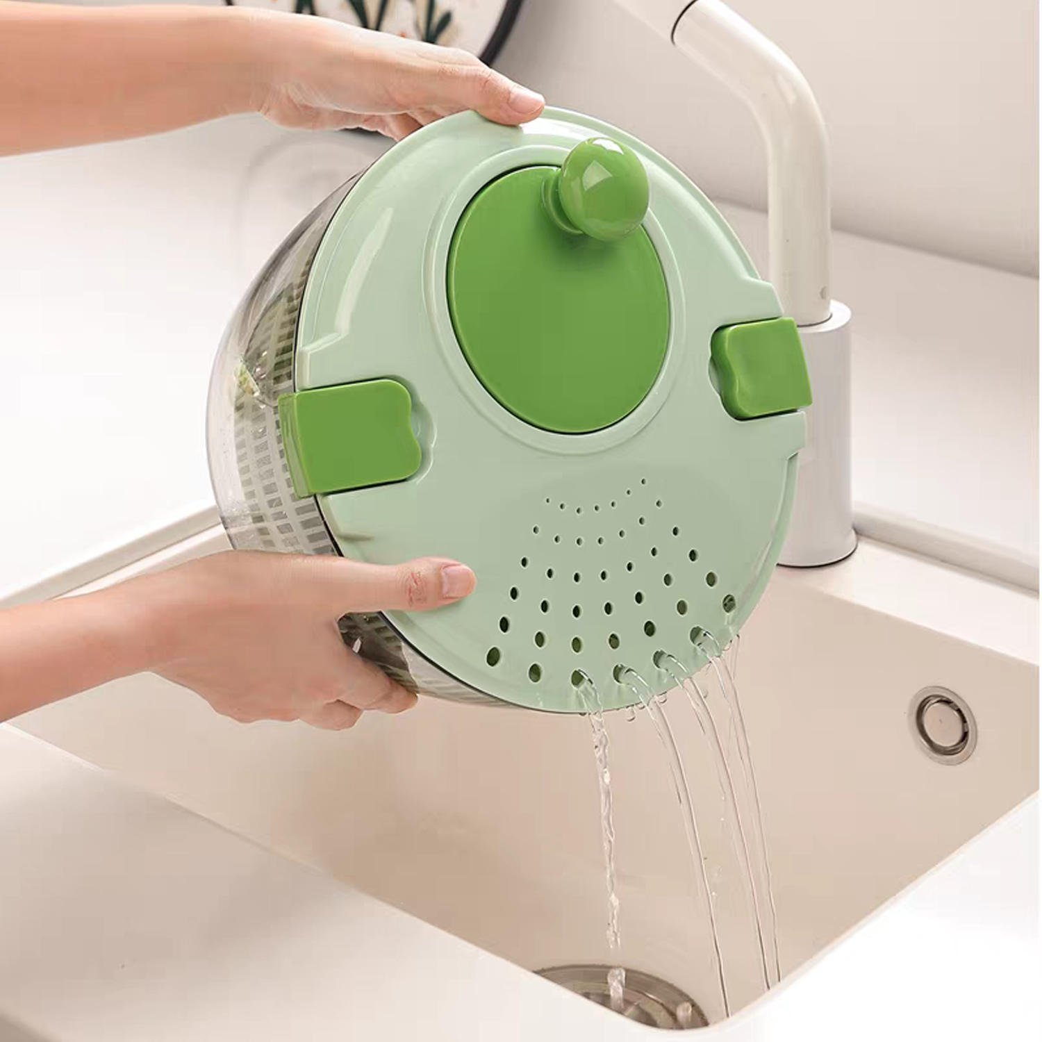 Spin Dryer Basket - Large Kitchen Fruit & Veggie Strainer 3