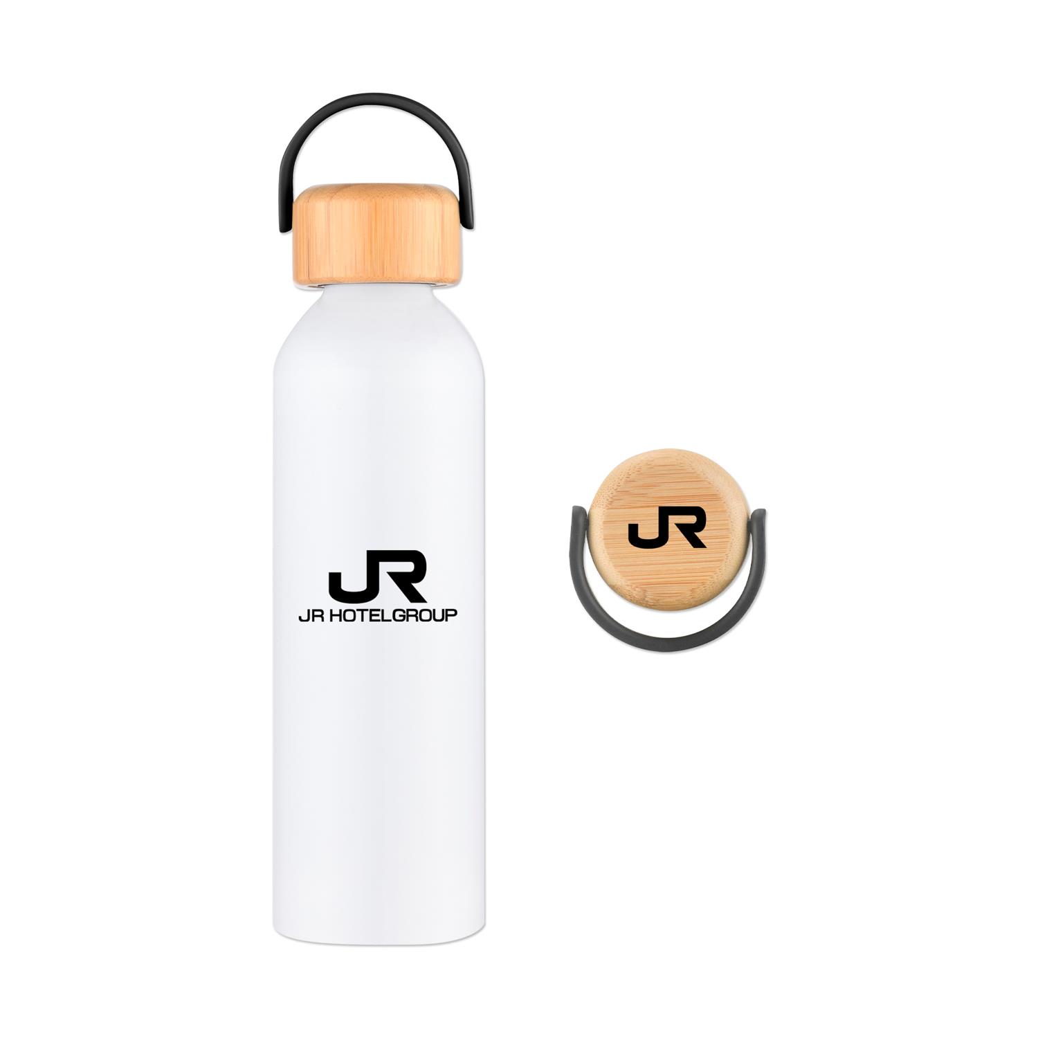 24 Oz. 100% Recycled Aluminum Bottle with Bamboo Lid 6