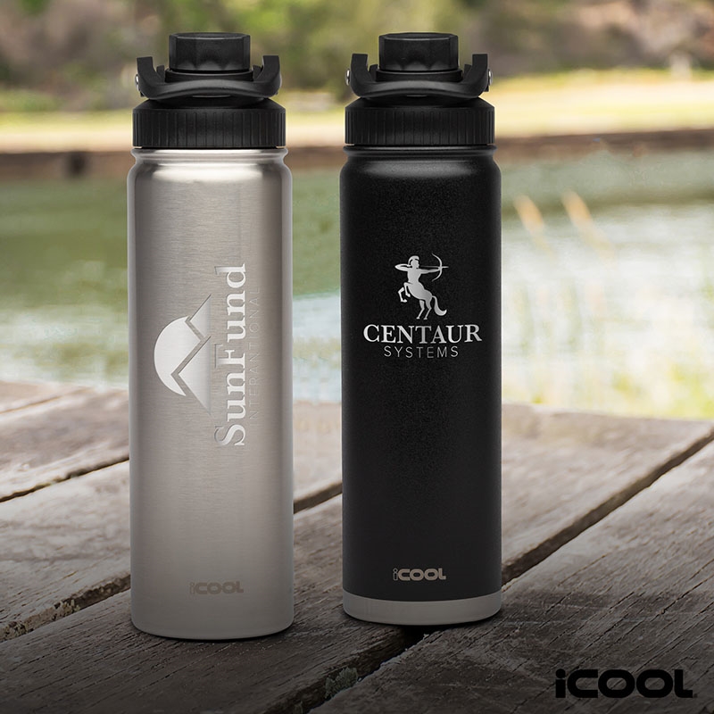 iCOOL® Durango 24 oz. Double Wall, Stainless Steel Water Bottle 8