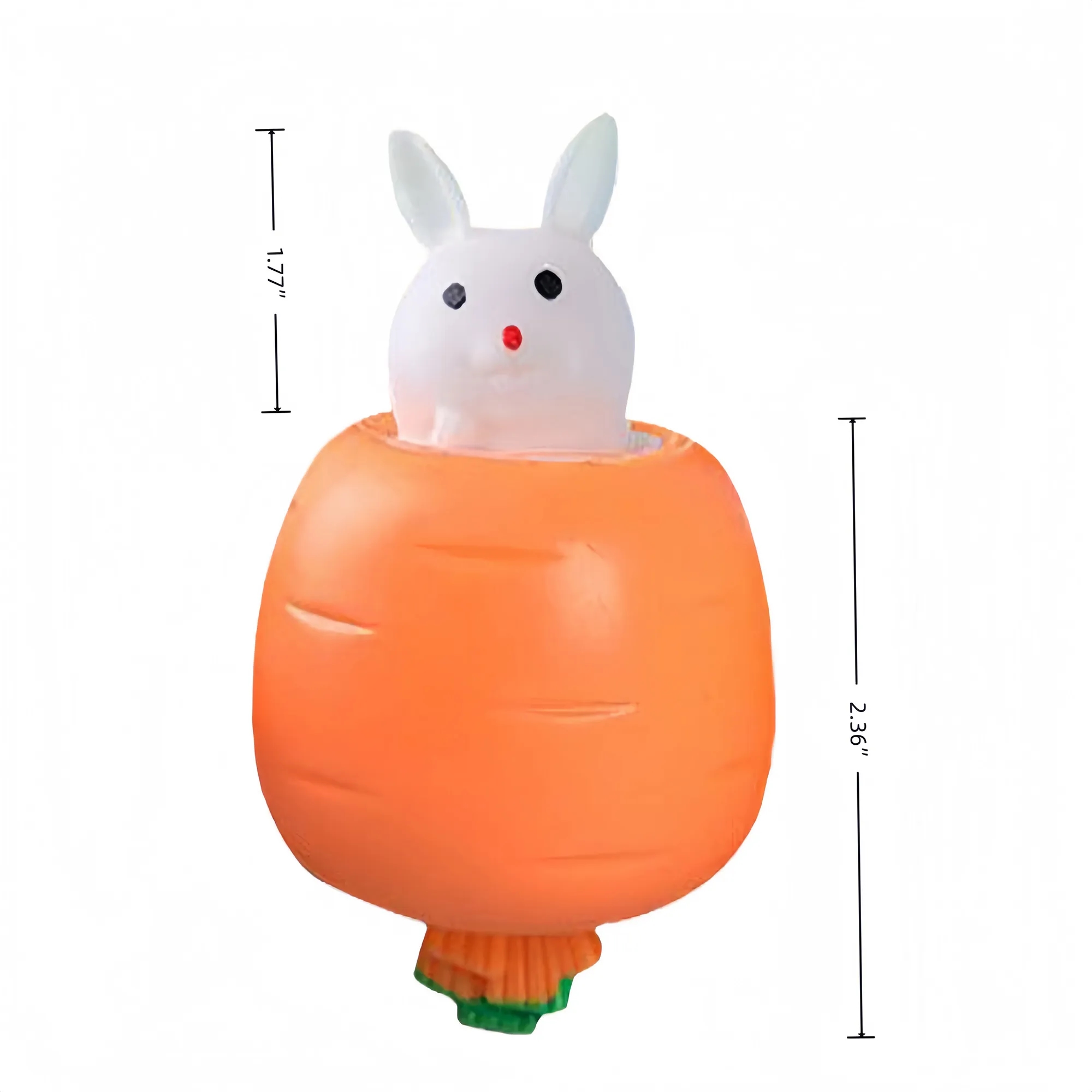 Vinyl Carrot Bunny Squeeze Stress Relief Toy 4