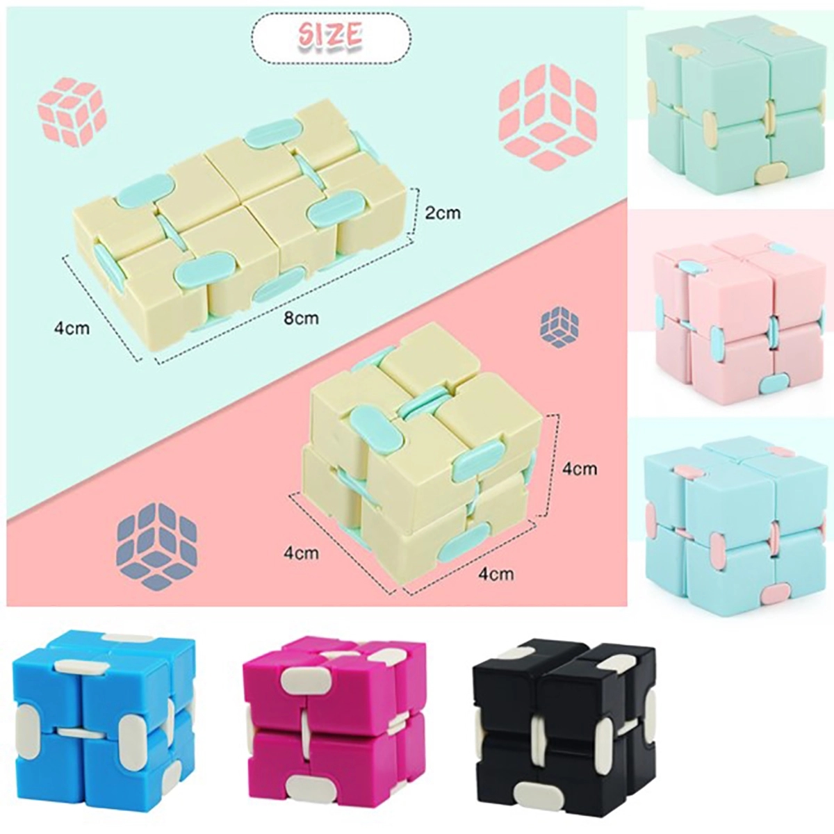Infinity Cube Toy Anxiety Relief Fidget 4