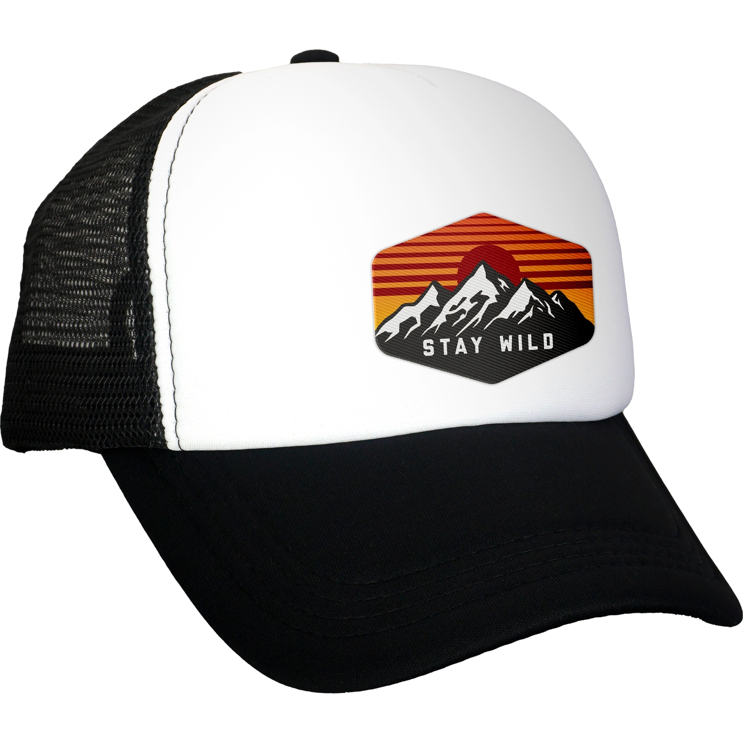 Foam Hexagon Emblem Trucker Hat 12