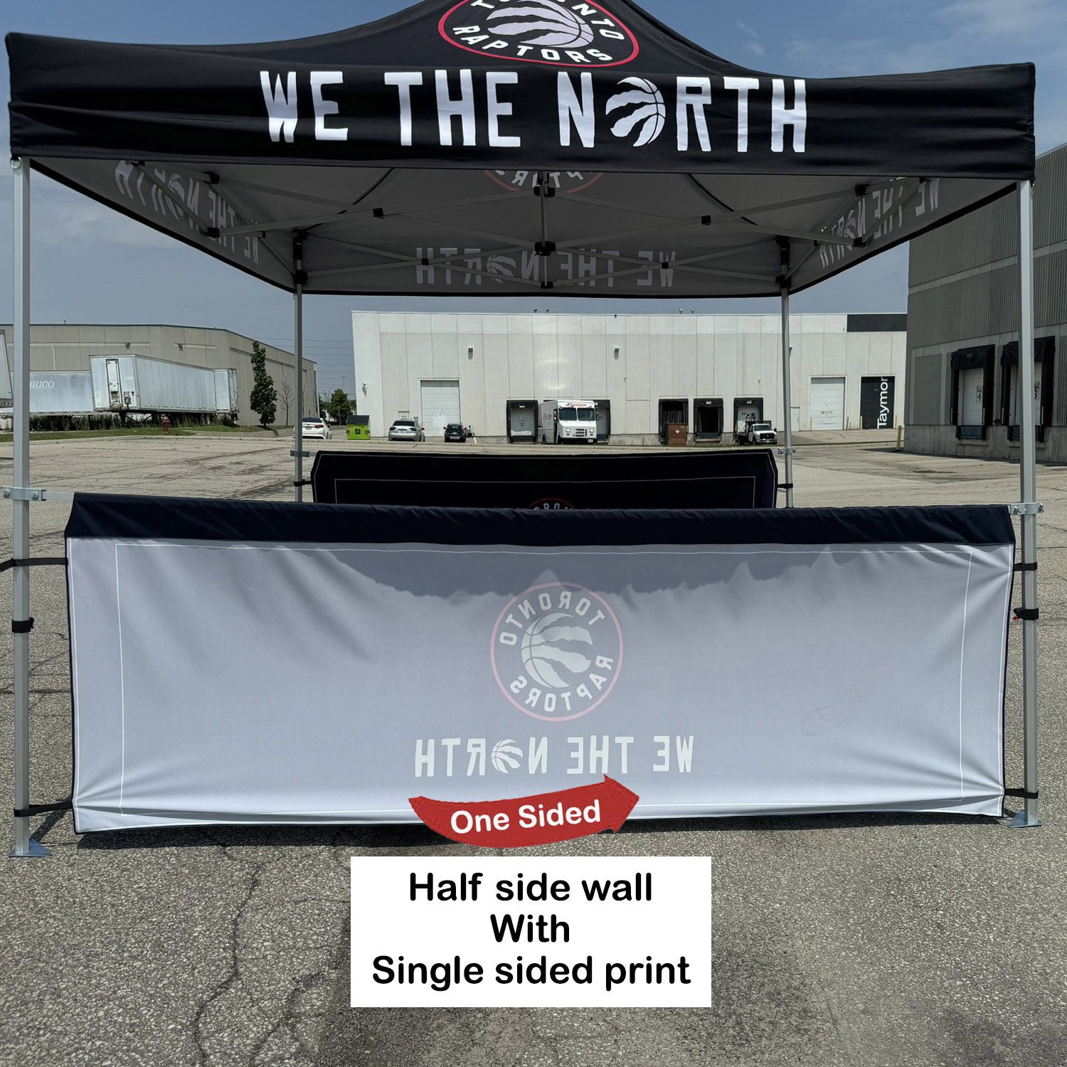 24 Hr Express Ship - Half Side Wall for 10x10 Tent Kit, Sublimated, Single Sided Print 9