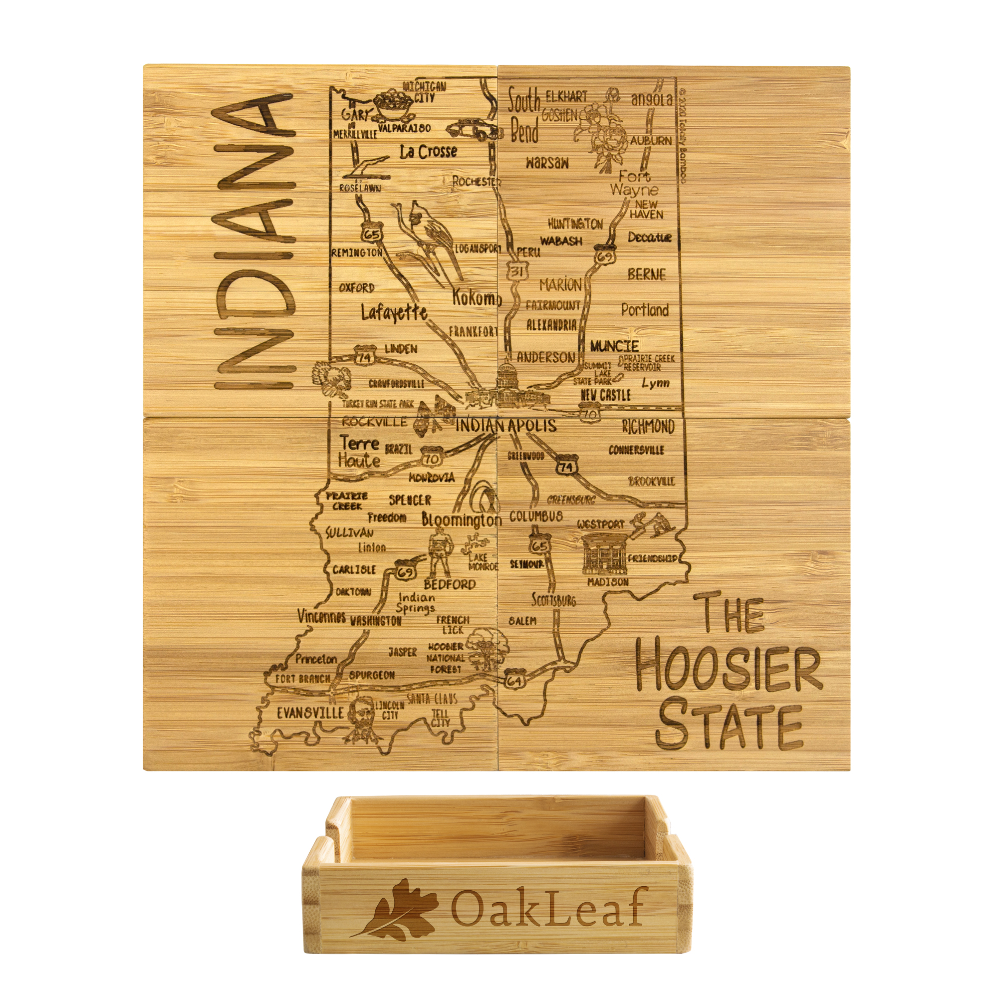 Indiana Puzzle Coaster Set