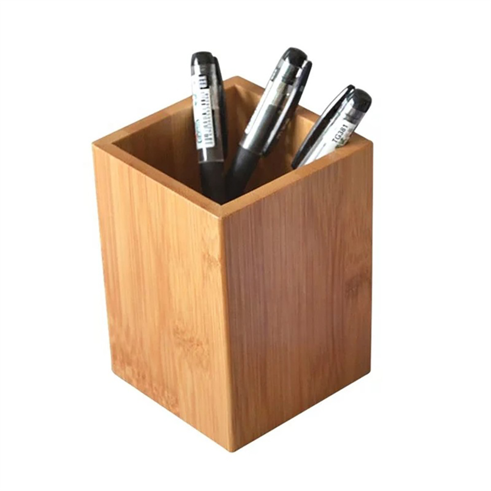 Bamboo Desktop Pen Holder 2
