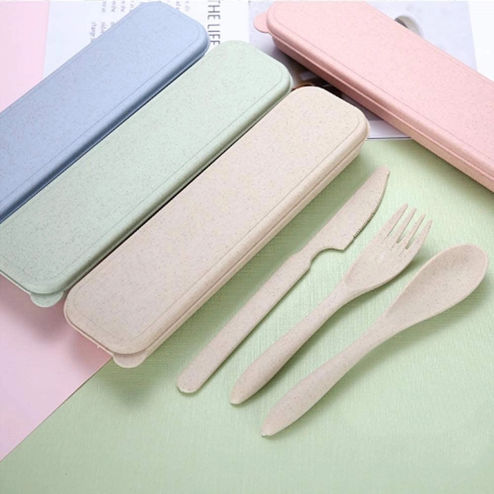 Foldable Wheat Straw Tableware Set 3
