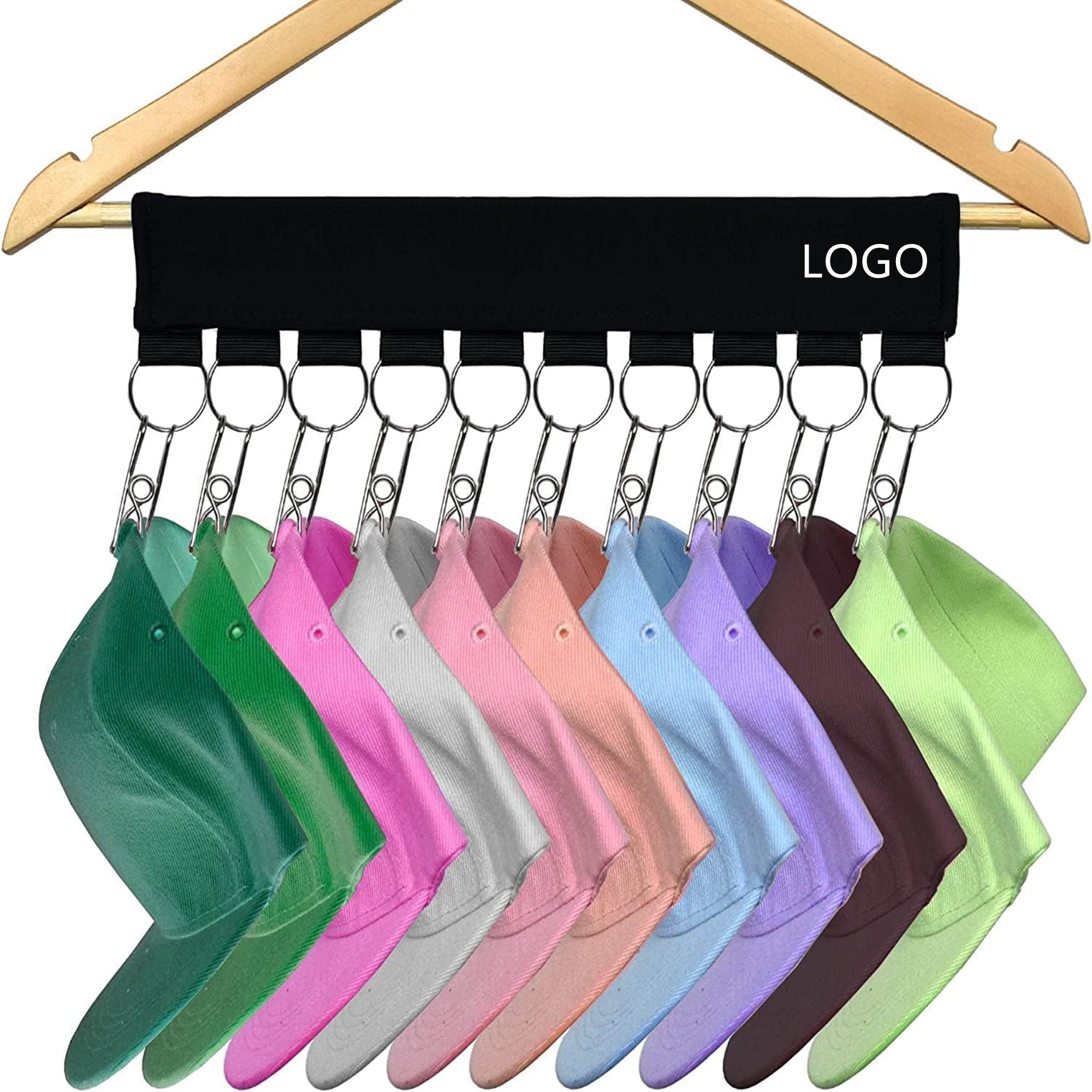 Hat Organizer Holder With Storage 10 Clips 3