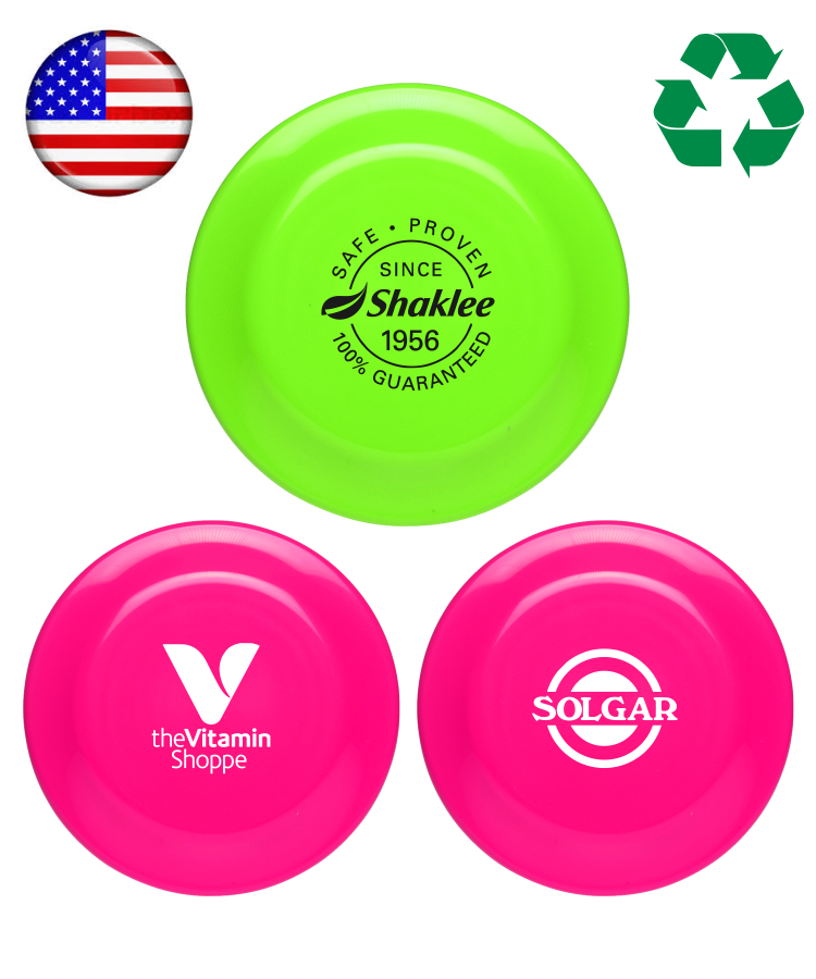 USA Made - Frisbee - 9 inch Round Flying Disc - Neon Colors 2