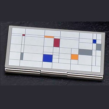 Business Card Case w/White Design 2