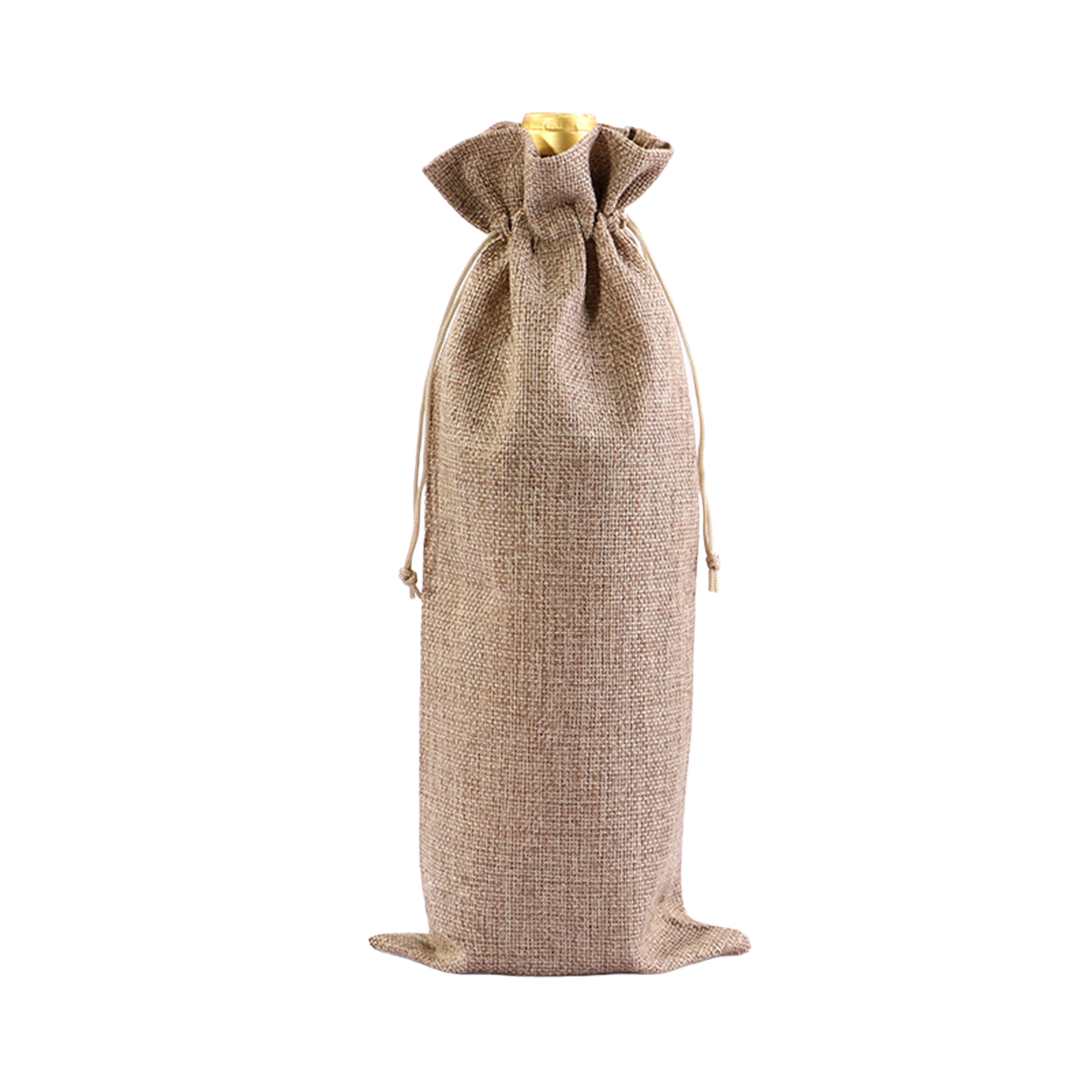 Drawstring Closure Burlap Wine Bag Champagne Gift Packaging Set 18
