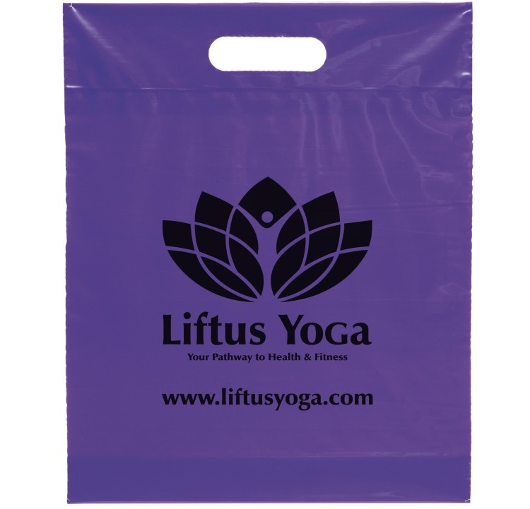 Die Cut Handle Bag - 12W x 15H x 3 - Flexo Ink Print 30