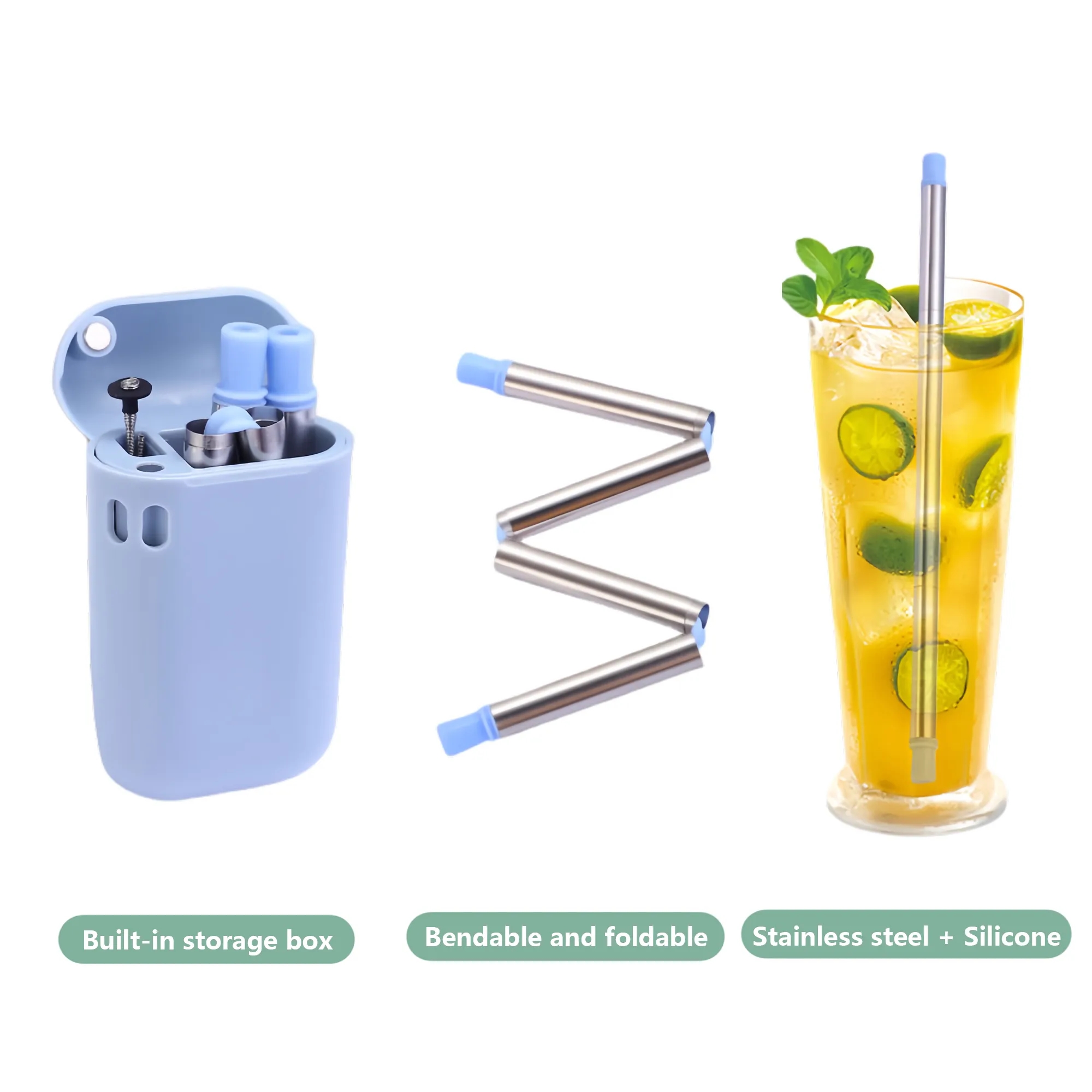 Stainless Steel Folding Straw 6