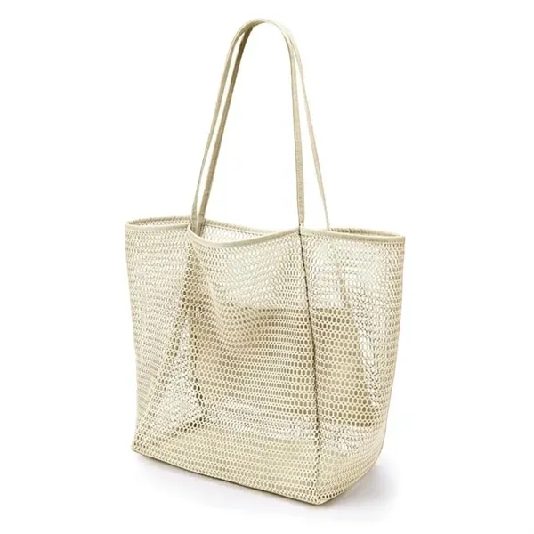 Mesh Beach Tote Bag, custom tote bag with logo imprint 4