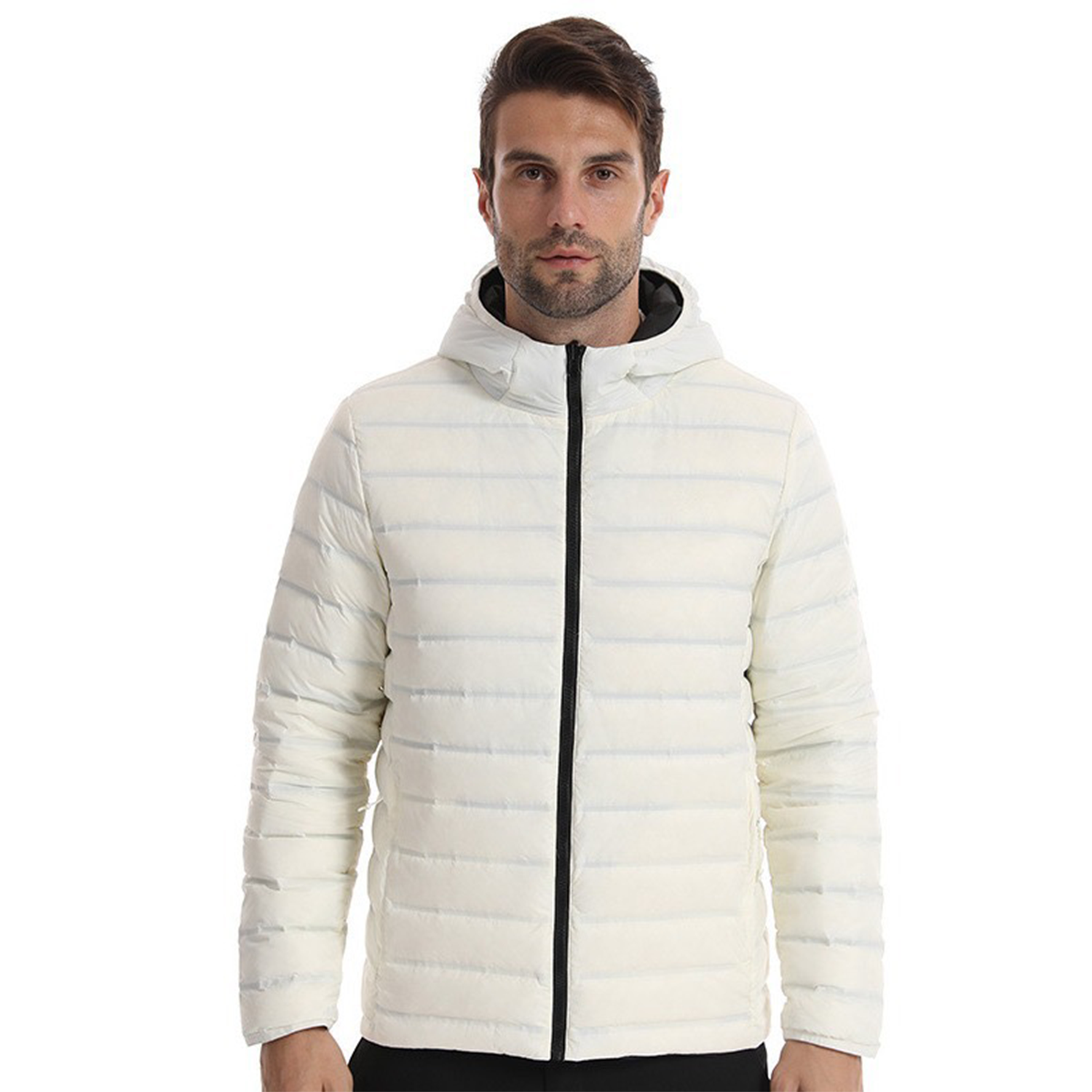 Outdoor Two Sided Dressing Lightweight Hooded Down Jacket 8