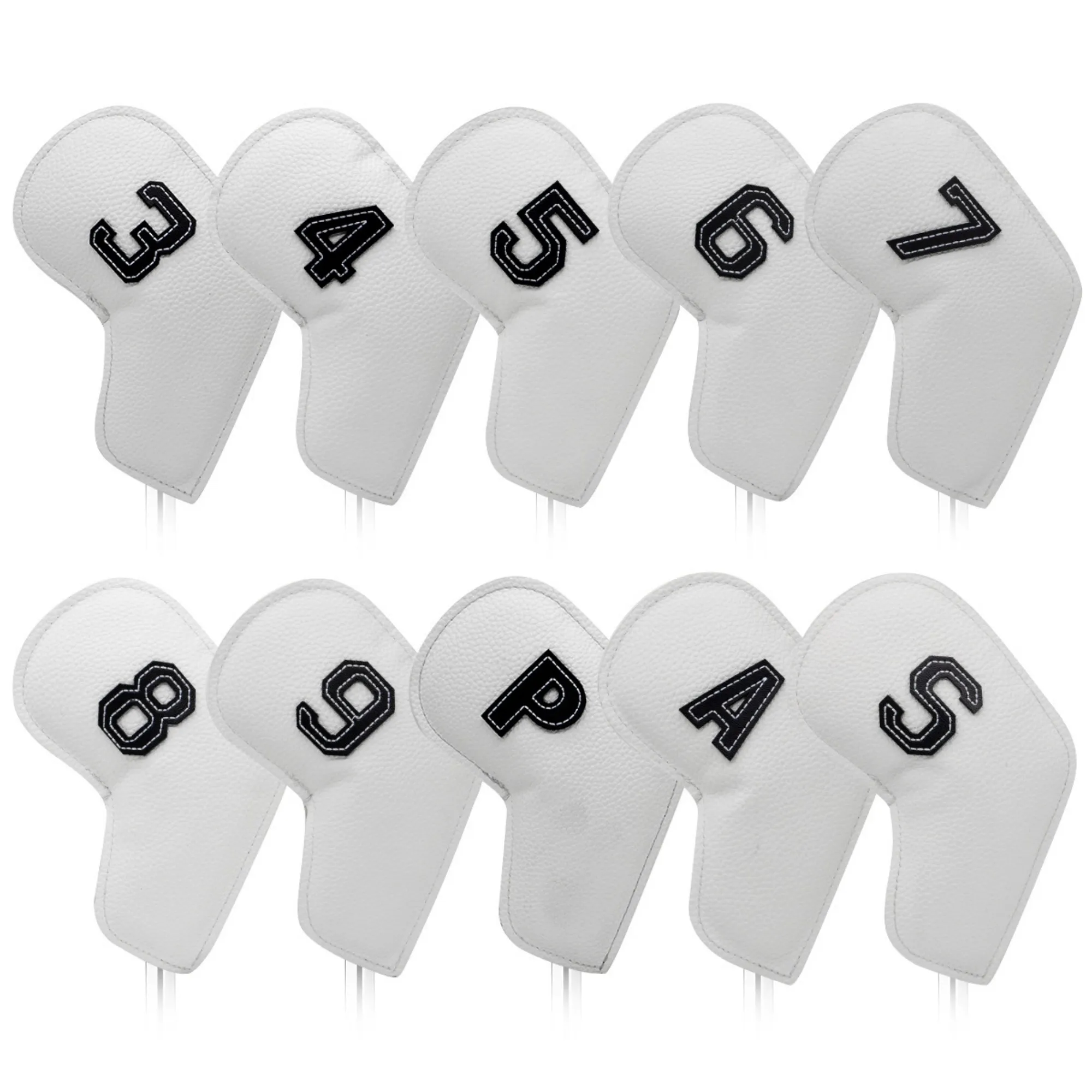Leather 10 PCS 1 Set Golf Iron Headcovers MOQ50 2