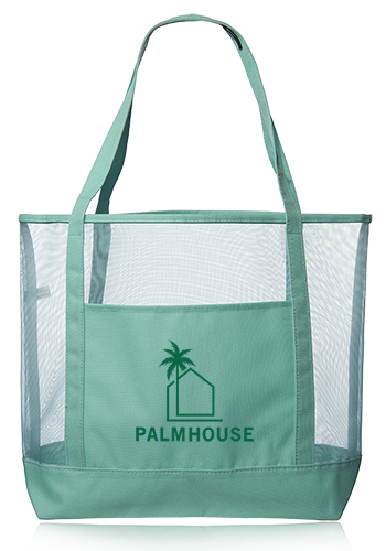 Cancun Large Mesh Beach Bags, custom tote bag with logo imprint 4