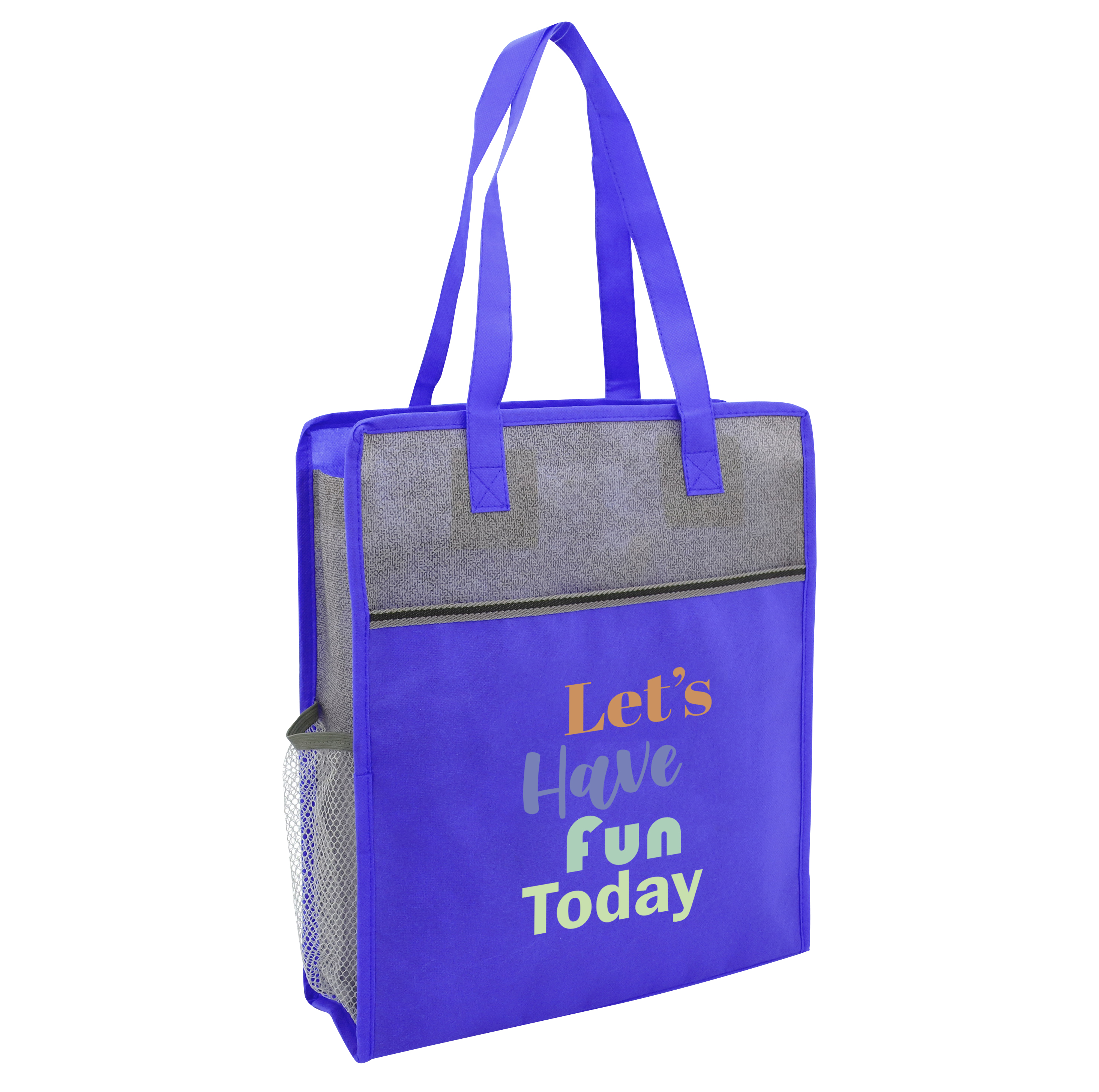 Color Basics Heathered Non-Woven Tote Bag 11